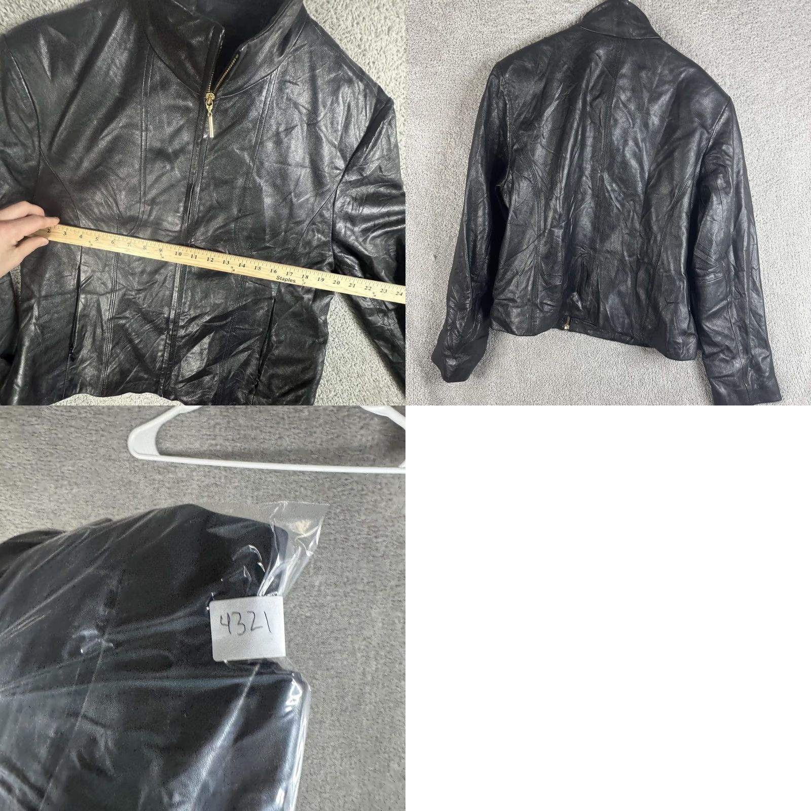 Vintage Wilsons Leather Pelle Studio Jacket Womens XL Black Leather Full Zip Lined Jacket Size XL / US 12-14 / IT 48-50 - 9 Thumbnail