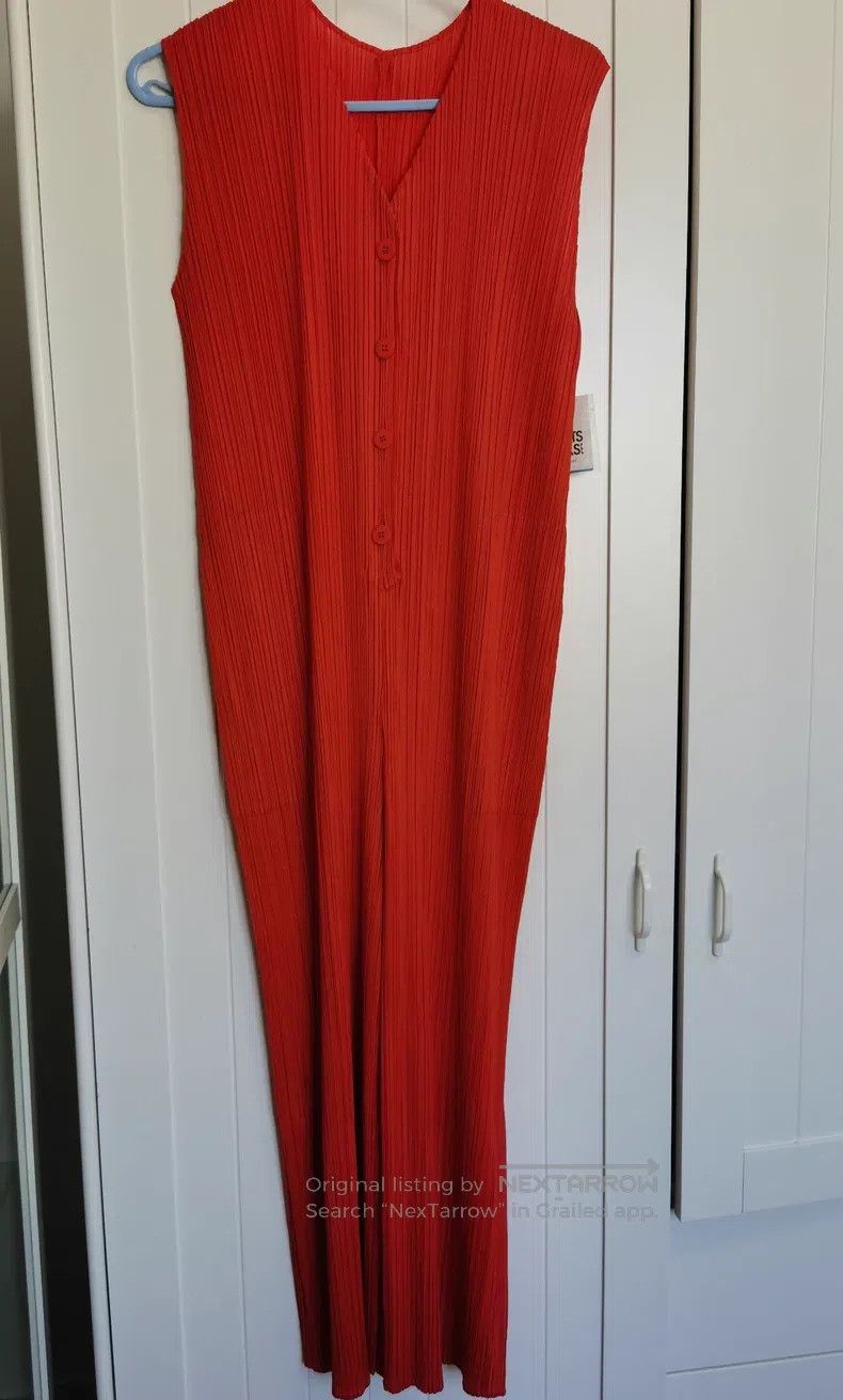 Issey Miyake Issey Miyake Red Dress Size L / US 10 / IT 46 - 1 Thumbnail