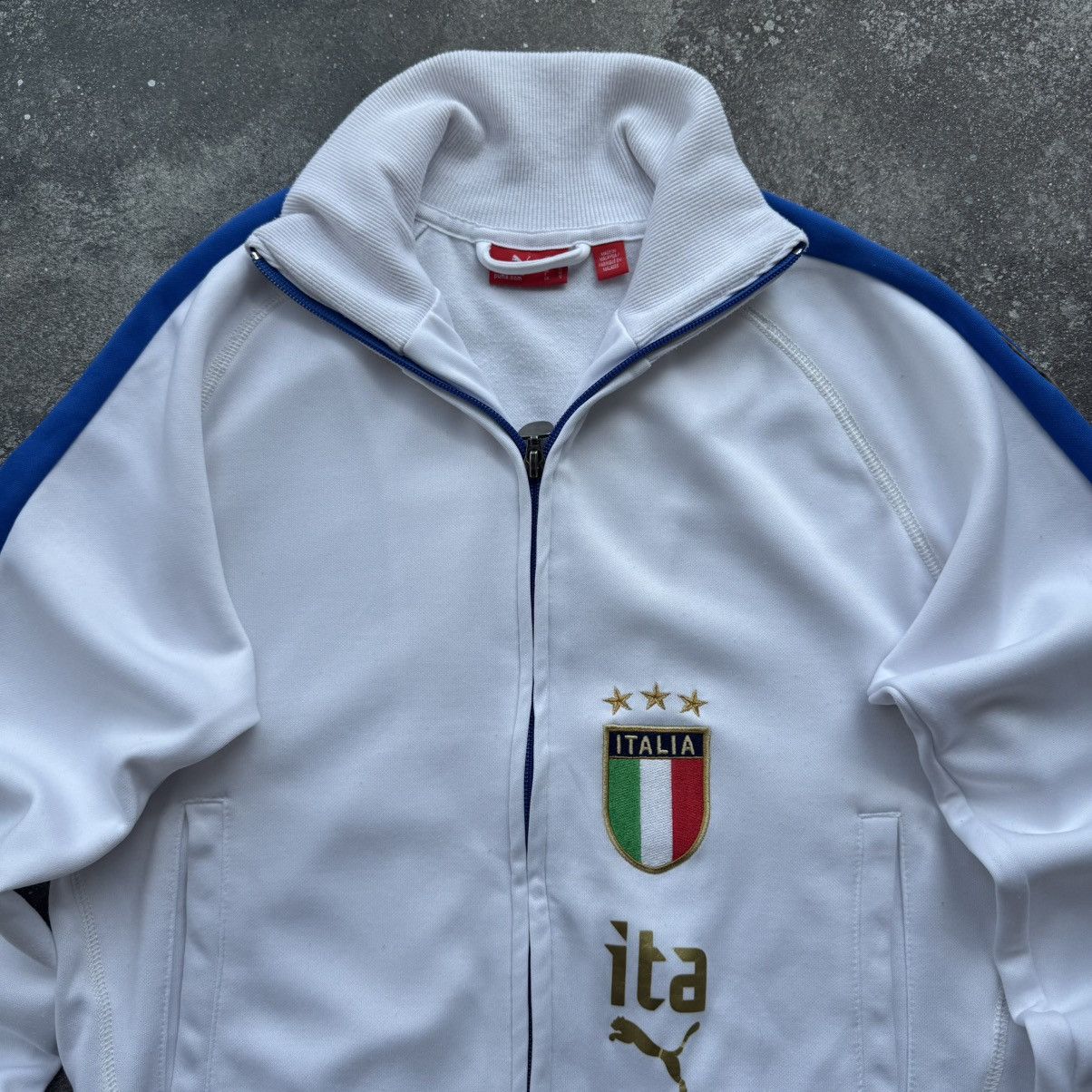 Puma × Vintage Puma Italy Y2K Aesthetic Vintage Track Jacket Size M / US 6-8 / IT 42-44 - 3 Thumbnail