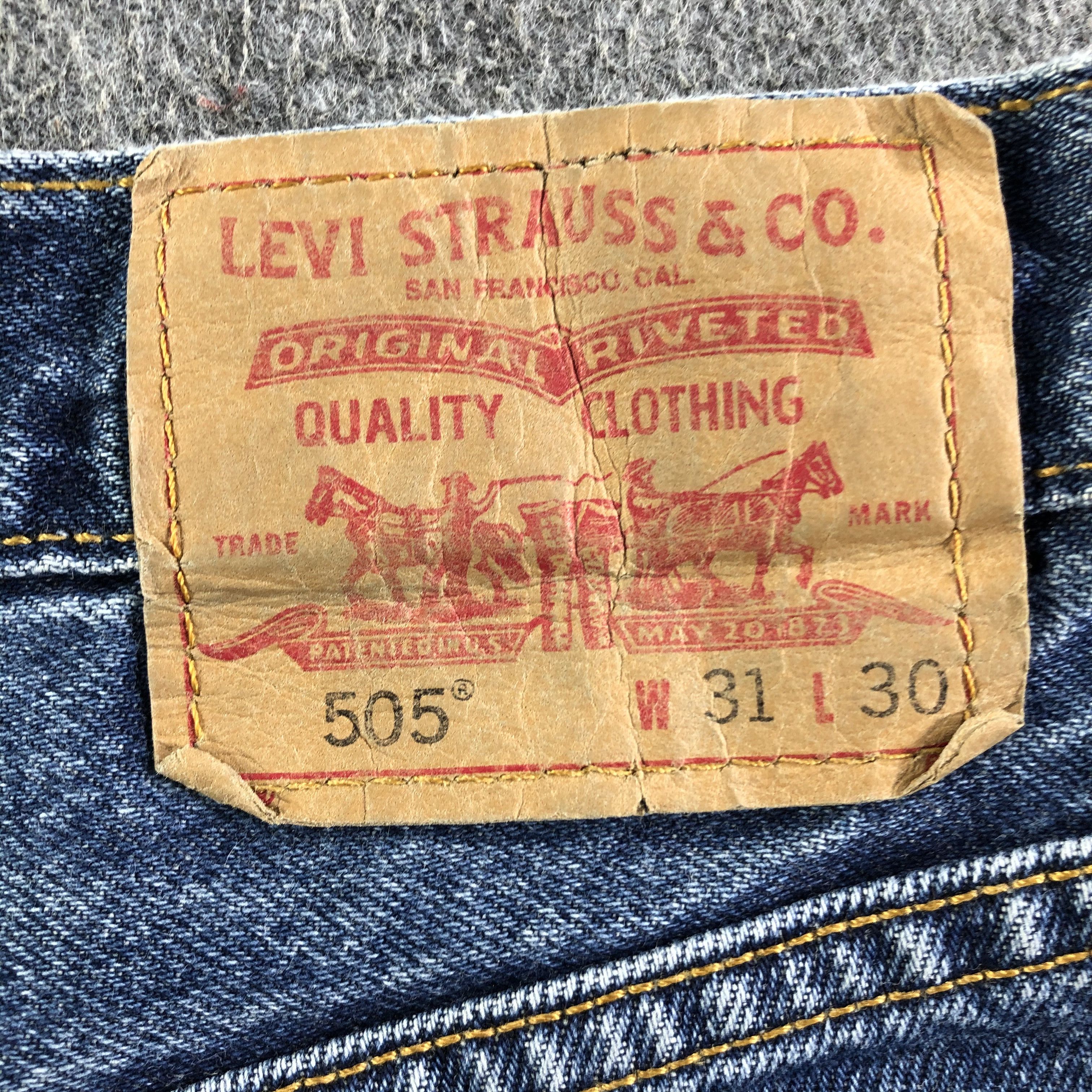 Levi's Vintage Blue Wash Levis 505 Jeans-J3713 Size US 32 / EU 48 - 5 Thumbnail