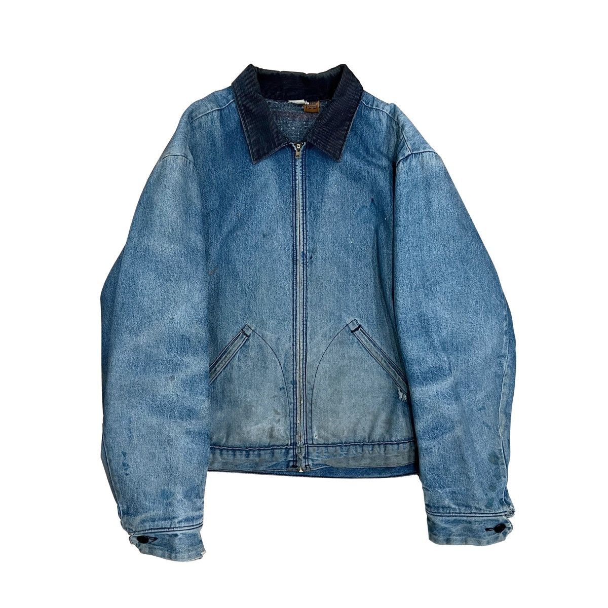 Vintage × Wrangler 80's Big Ben Wranglers Chore Barn Denim Jacket Size US S / EU 44-46 / 1 - 1 Thumbnail