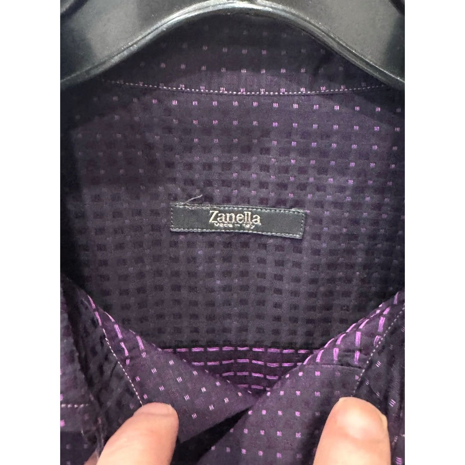 Zanella Zanella Italy Purple Dot LONG SLEEVE SHIRT 2XL XXL 18 x 36/37 Size US XXL / EU 58 / 5 - 4 Thumbnail