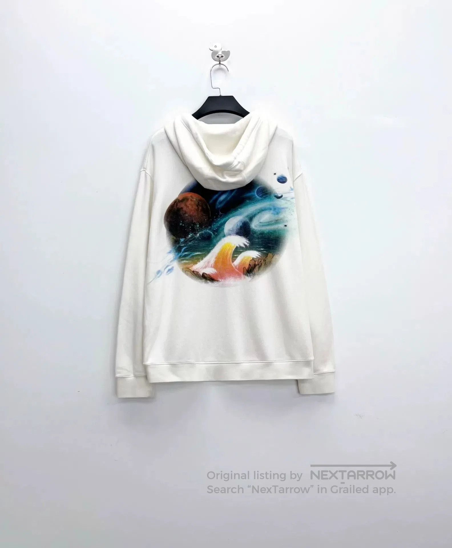 Loewe Loewe White Sunset Logo Drawstring Hoodie. Size US M / EU 48-50 / 2 - 2 Thumbnail