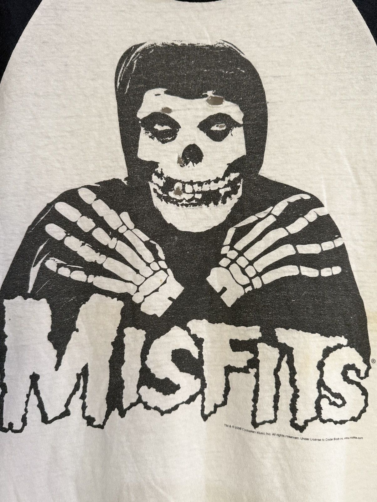 Band Tees Thrashed Vintage Misfits Horror punk 3Q Faded Tee Size US L / EU 52-54 / 3 - 2 Thumbnail
