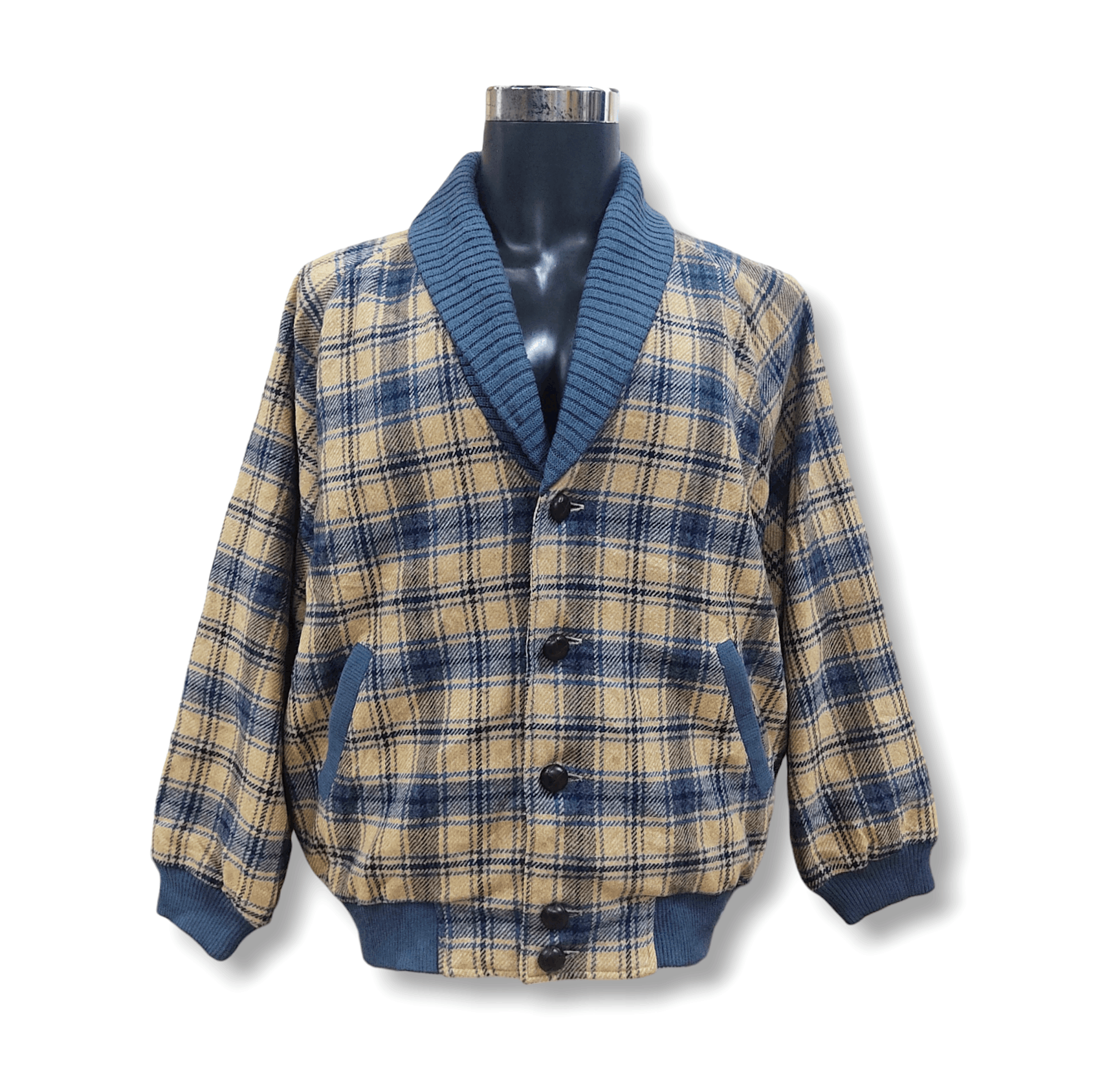 DAKS × Vintage DAKS LONDON Plaid Blouson Men Wool Jacket Size US L / EU 52-54 / 3 - 1 Thumbnail