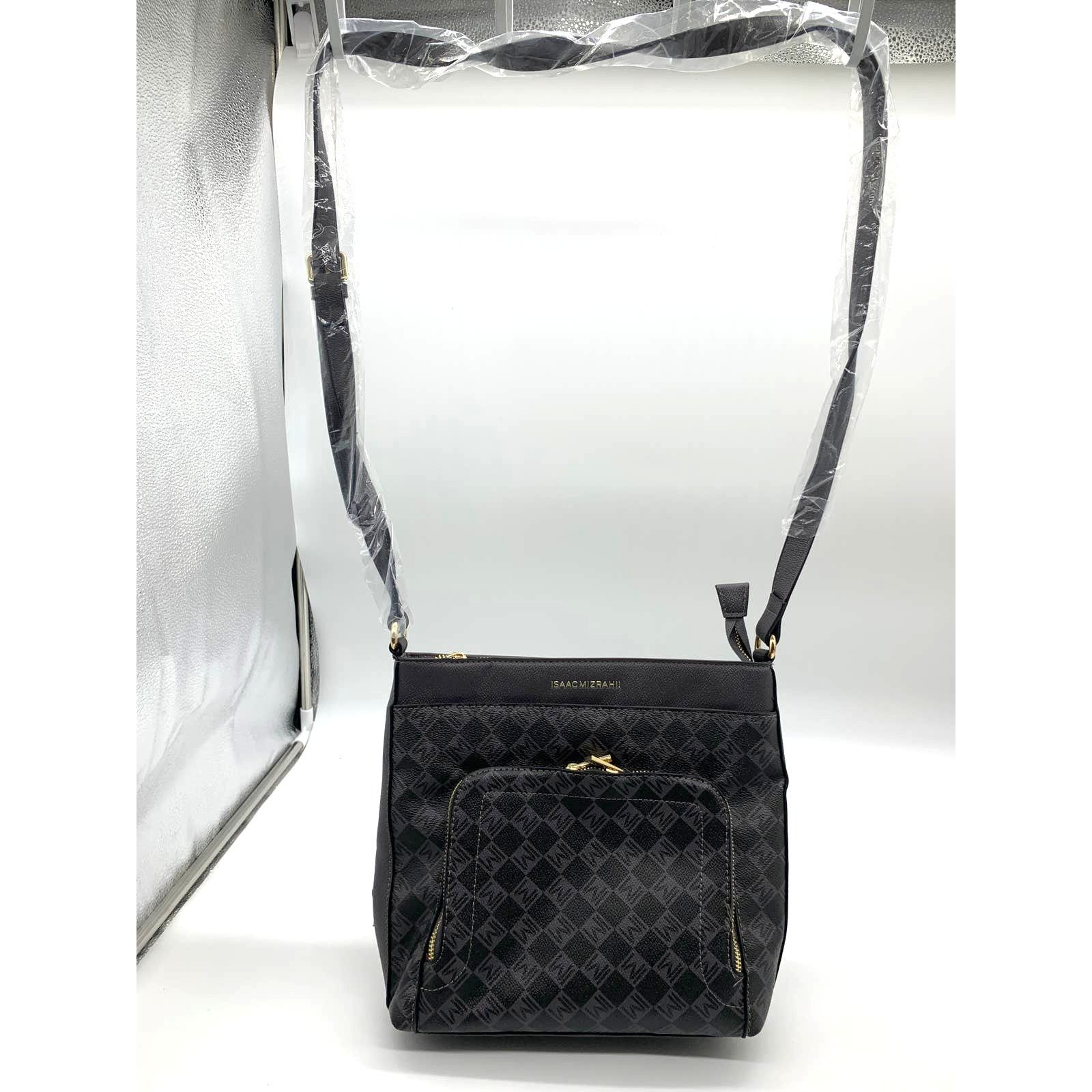 Isaac Mizrahi Live Crossbody Bag Women Multi Pouch in Grey