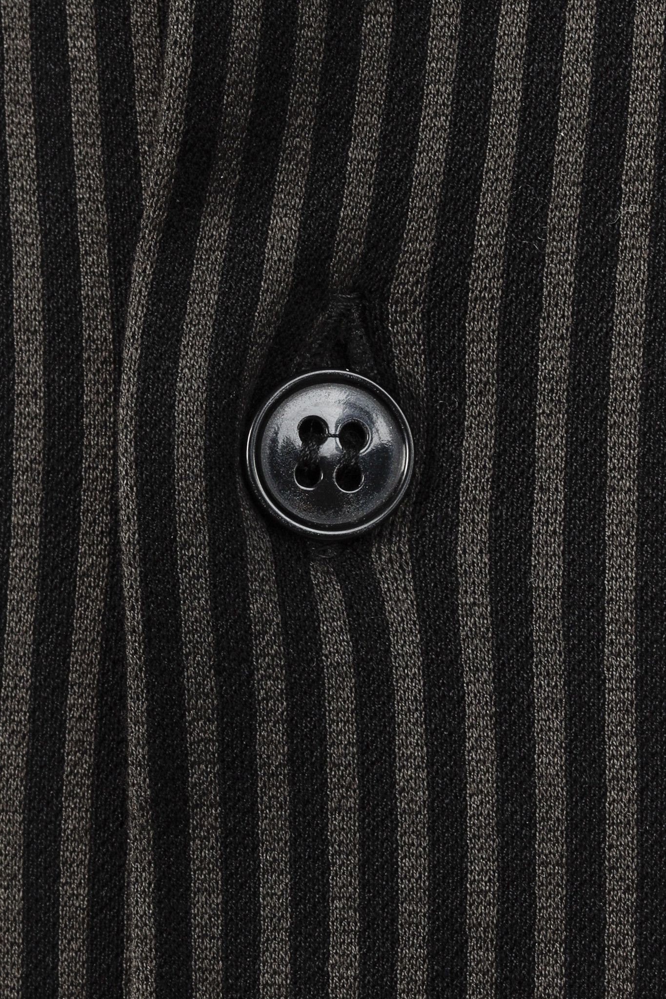 Armani Collezioni Armani Collezioni Grey and Black Striped Jersey Button-Up Size S / US 4 / IT 40 - 10 Thumbnail