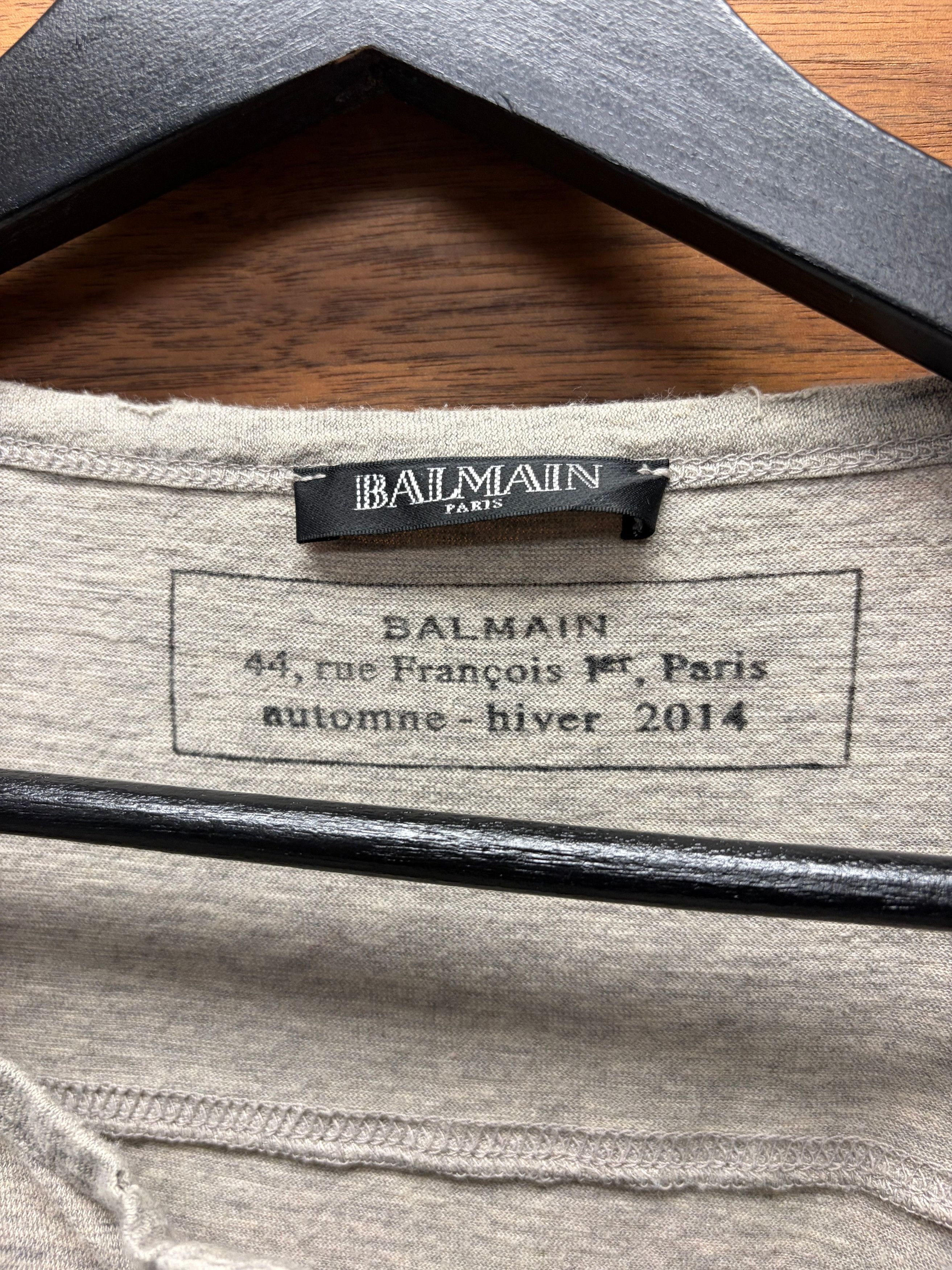 Balmain AW2014 Balmain ‘Henley’ Cotton Short Sleeve Shirt Size US XL / EU 56 / 4 - 3 Thumbnail