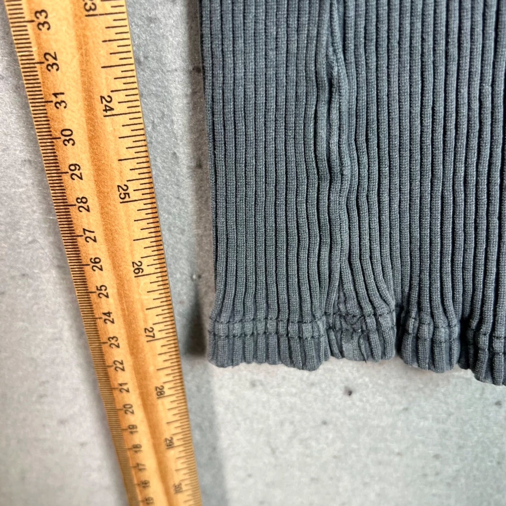 Urban Outfitters VINTAGE Urban Outfitters Womens Small Ribbed Gray Flared Leggings Cotton Blend Stretchy Size 28" / US 6 / IT 42 - 7 Thumbnail