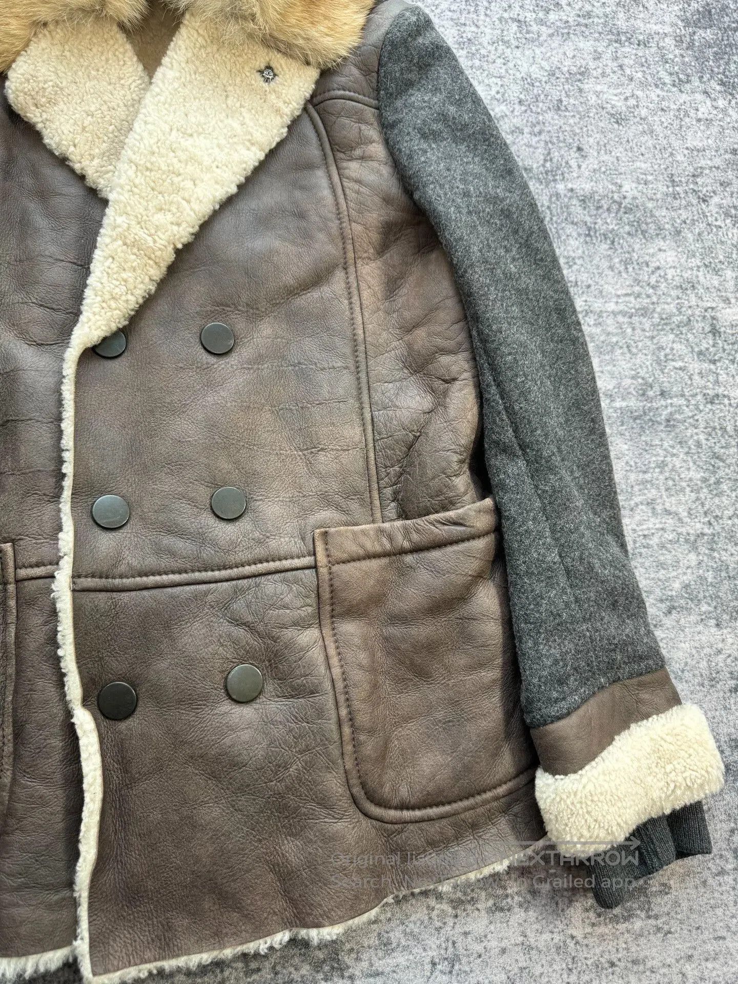 Just Cavalli Jus Cavalli Fur Collar Shearling Coat. Size US XXL / EU 58 / 5 - 5 Thumbnail