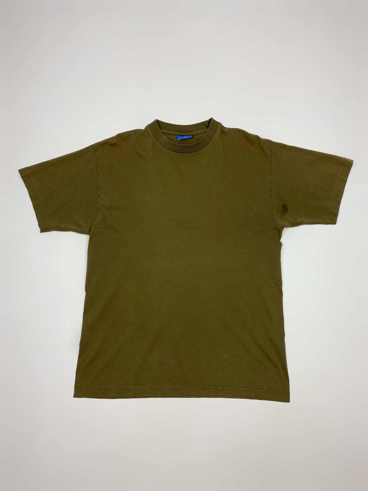 Vintage 1990’s Vintage Blank Olive Green Single Stitch Boxy Tee Size US M / EU 48-50 / 2 - 1 Thumbnail