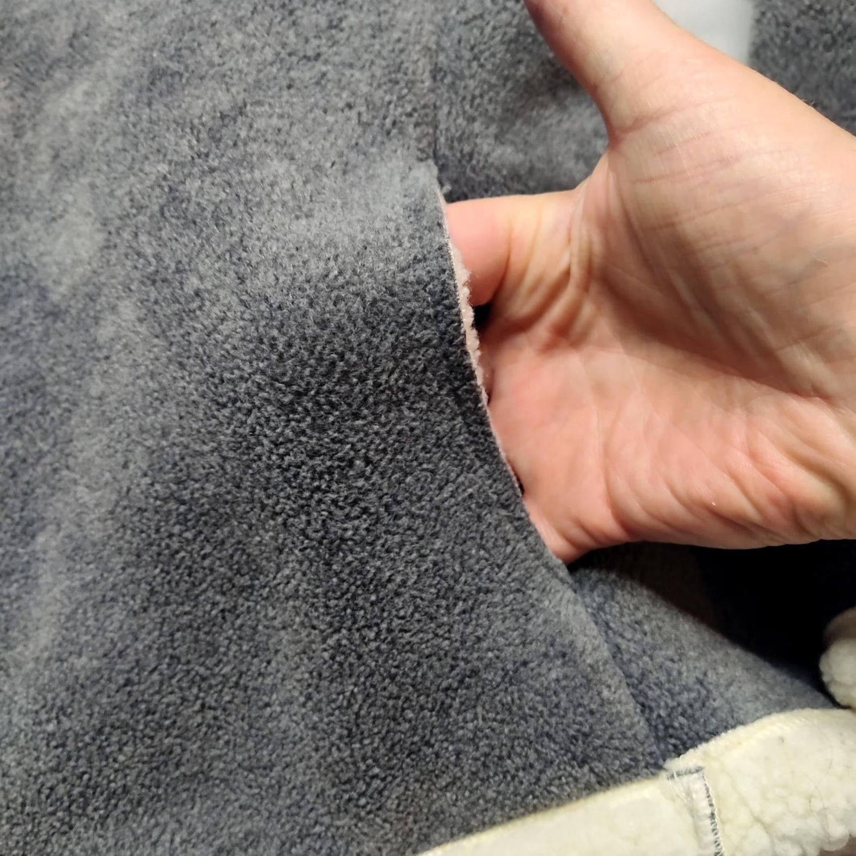 Whistles VINTAGE Whistler Blackcomb Women XL Gray Sherpa Lined Fleece Full Zip Jacket Canada Size XL / US 12-14 / IT 48-50 - 7 Thumbnail