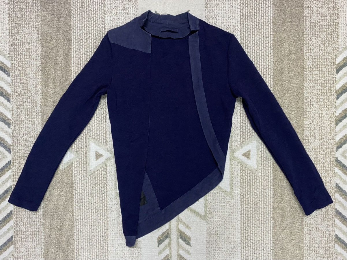 image of Ys Y’S Asymmetrical Blazer in Navy Blue, Men's (Size Small)