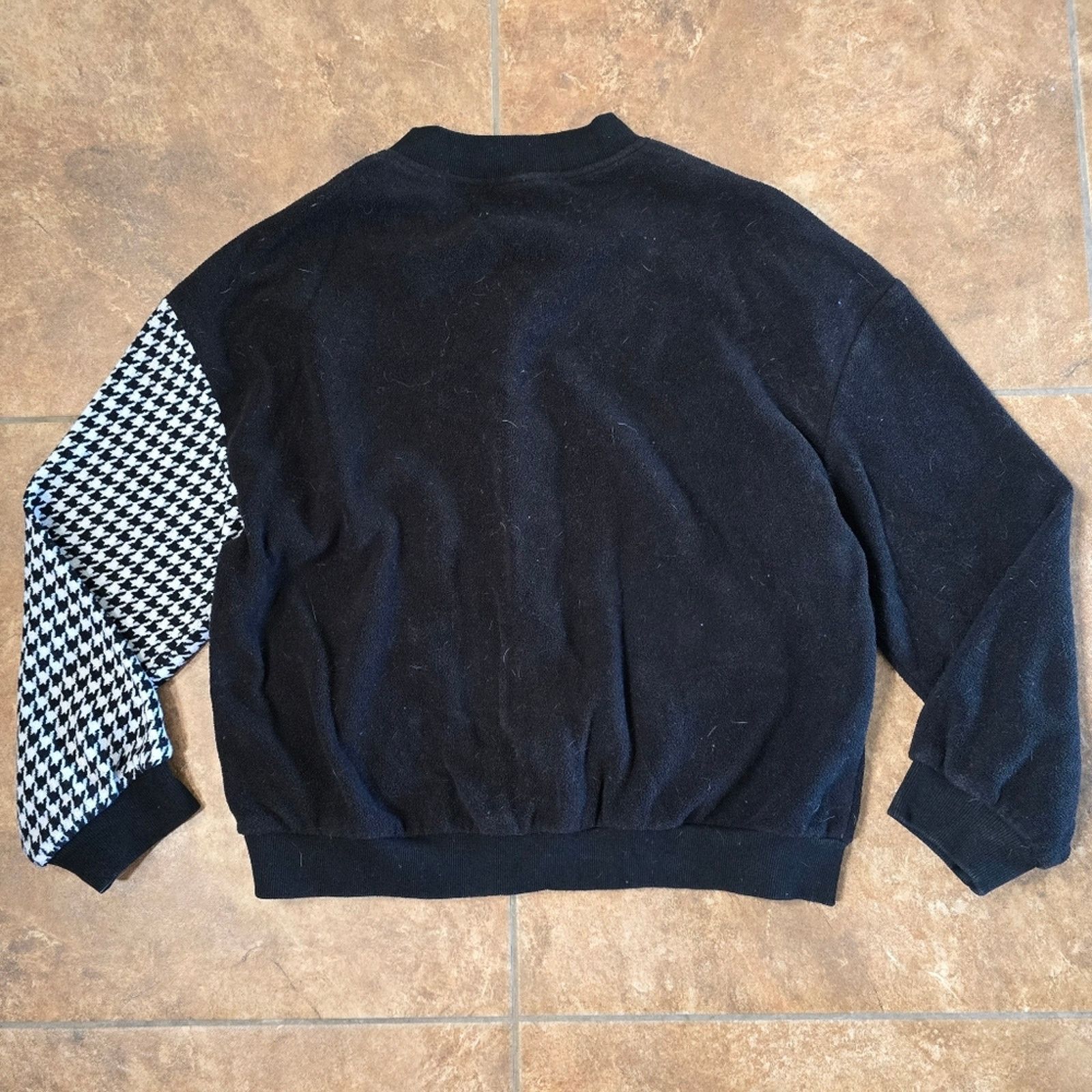 Shein Black Houndstooth | SHEIN | Sweater Jacket Size XL / US 12-14 / IT 48-50 - 2 Thumbnail