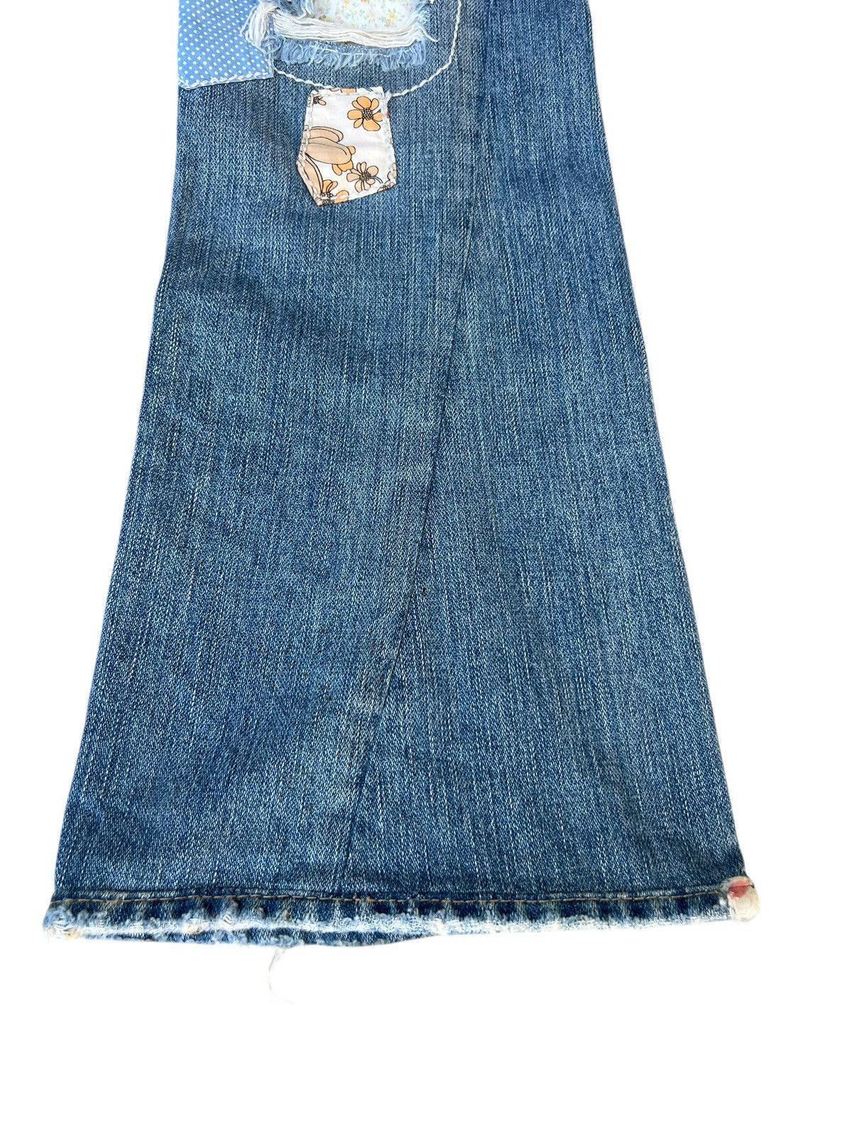 True Religion × Vintage 2000s True Religion Woodstock Patchwork Denim Bootcut Jeans Size 27" / US 4 / IT 40 - 13 Thumbnail