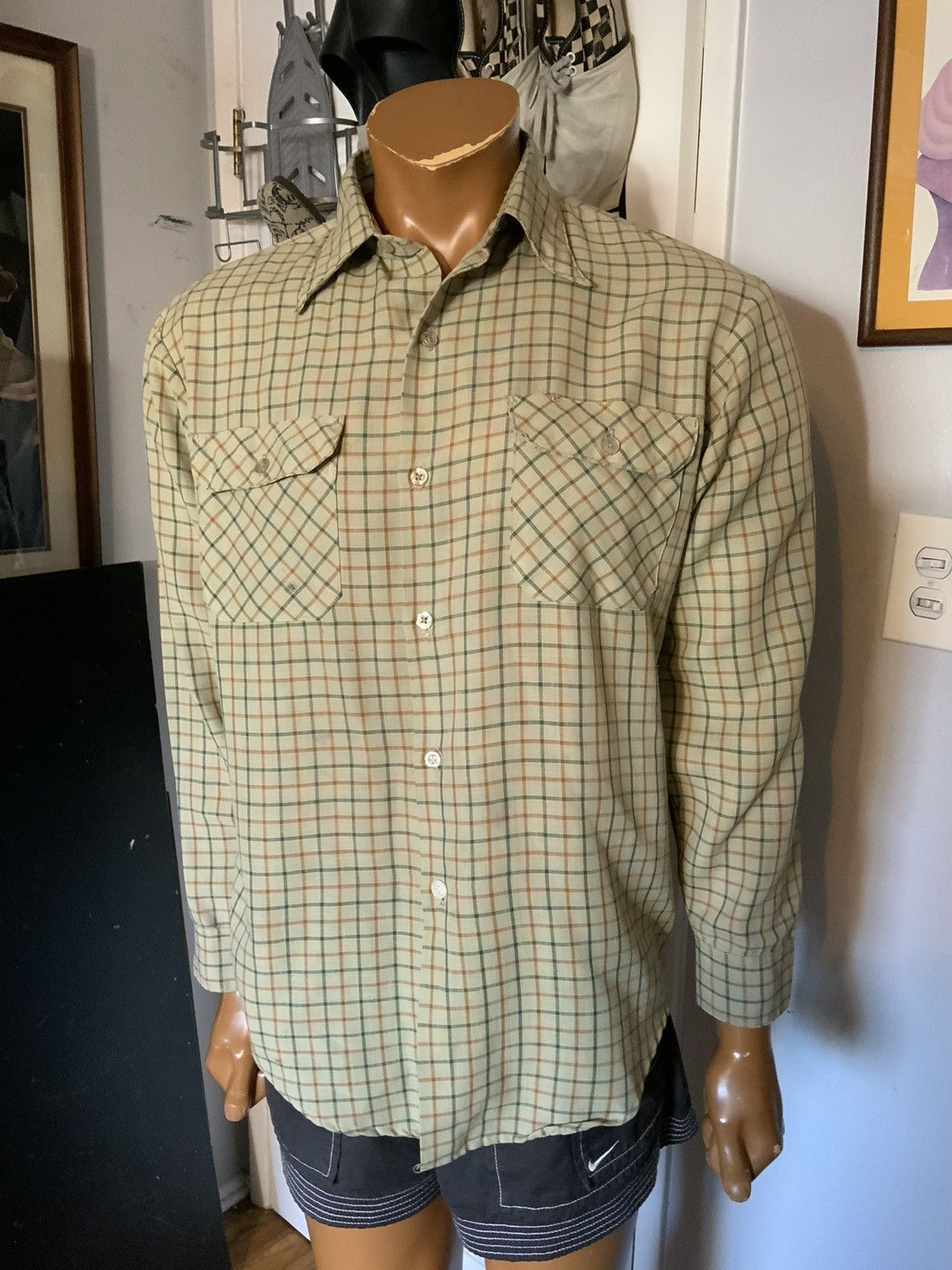 Vintage VTG 60s 70s JCPenney Big Mac 50/50 Plaid Button Work Shirt Size US M / EU 48-50 / 2 - 10 Thumbnail