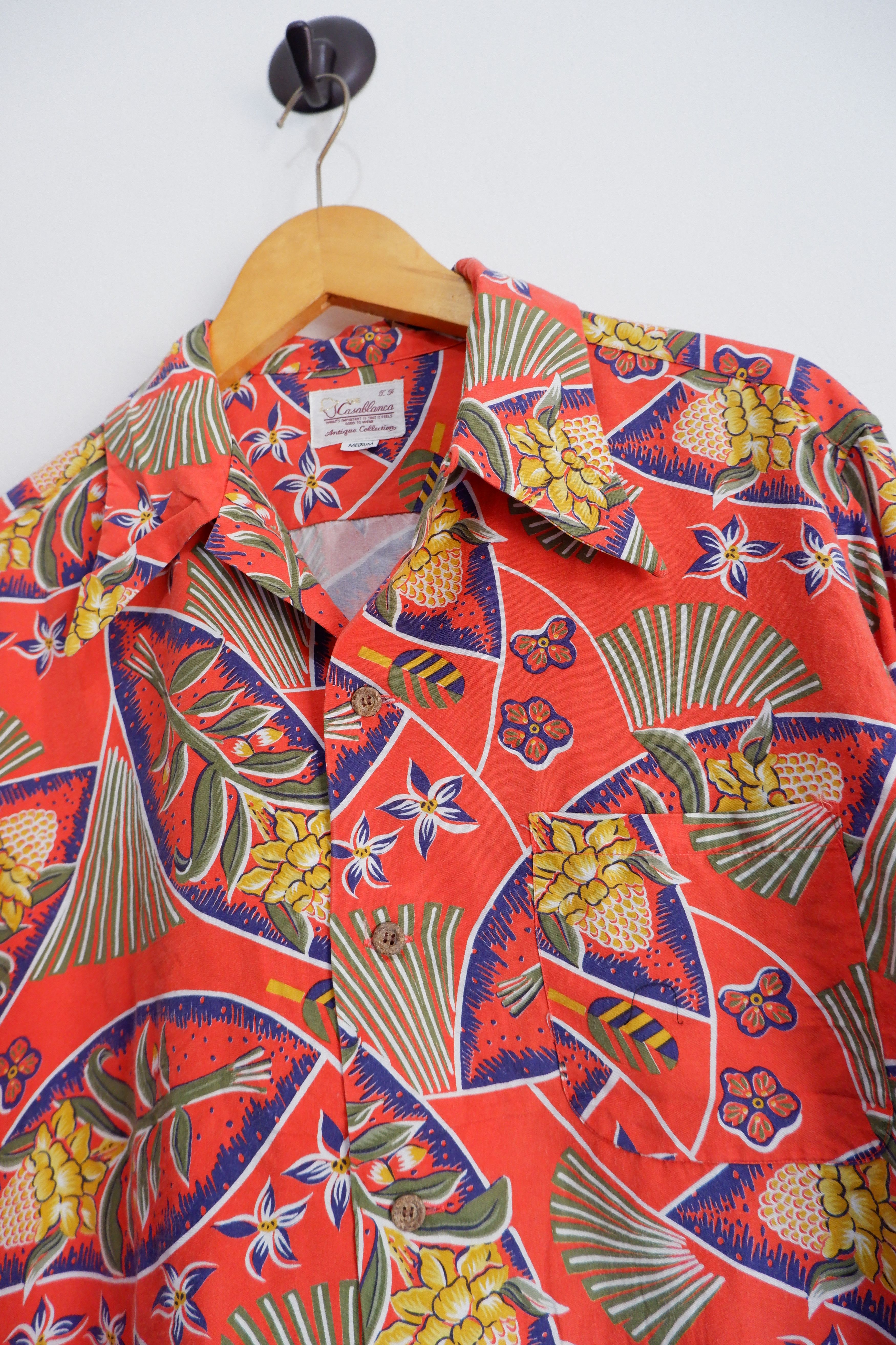 Japanese Brand Vintage THE CASABLANCA Open Collar Rayon Hawaiian Shirt Size US M / EU 48-50 / 2 - 3 Thumbnail