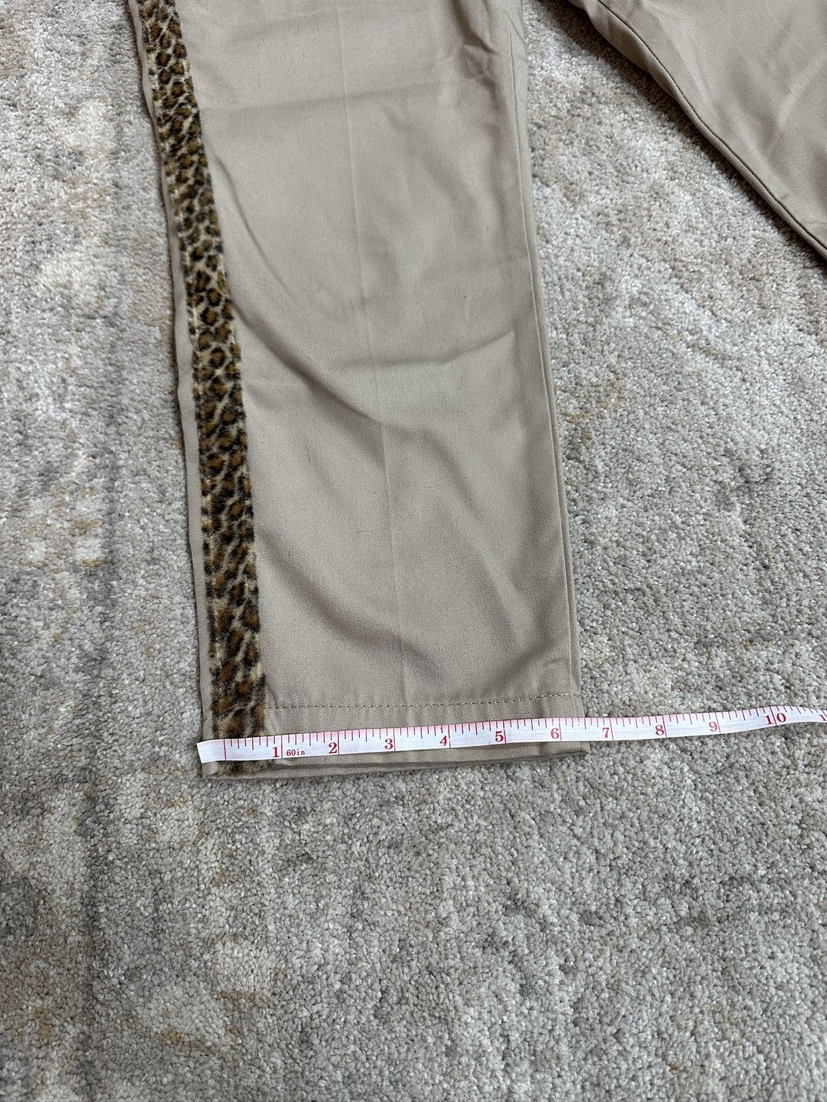 Bedwin & The Heartbreakers Khaki Chino Velvet Cheetah Side Stripe Pants Size US 30 / EU 46 - 11 Thumbnail