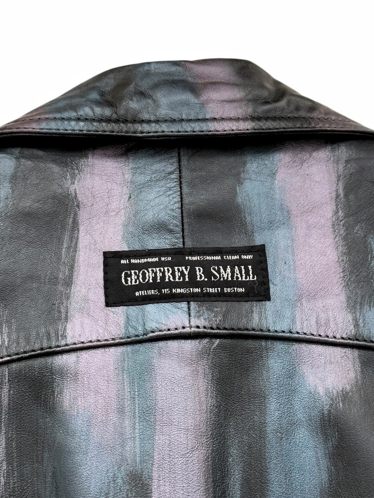 Geoffrey B. Small 1980’s Geoffrey OG Upcycled Hand Painted Leather Jacket Size US M / EU 48-50 / 2 - 5 Thumbnail