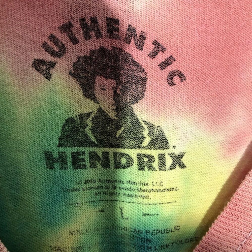 Jimi Hendrix pink yellow blue orange Jimi Hendrix tie dye cotton shirt L Size US L / EU 52-54 / 3 - 7 Thumbnail