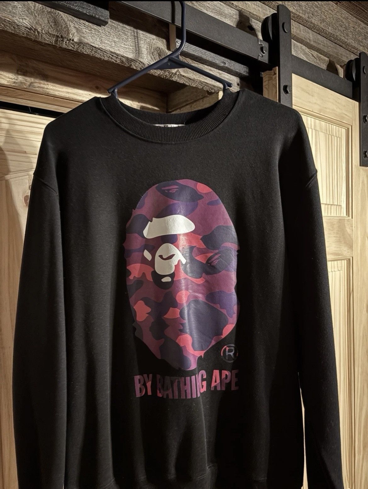 Bape Bape black crewneck sweater size large Size US L / EU 52-54 / 3 - 1 Thumbnail