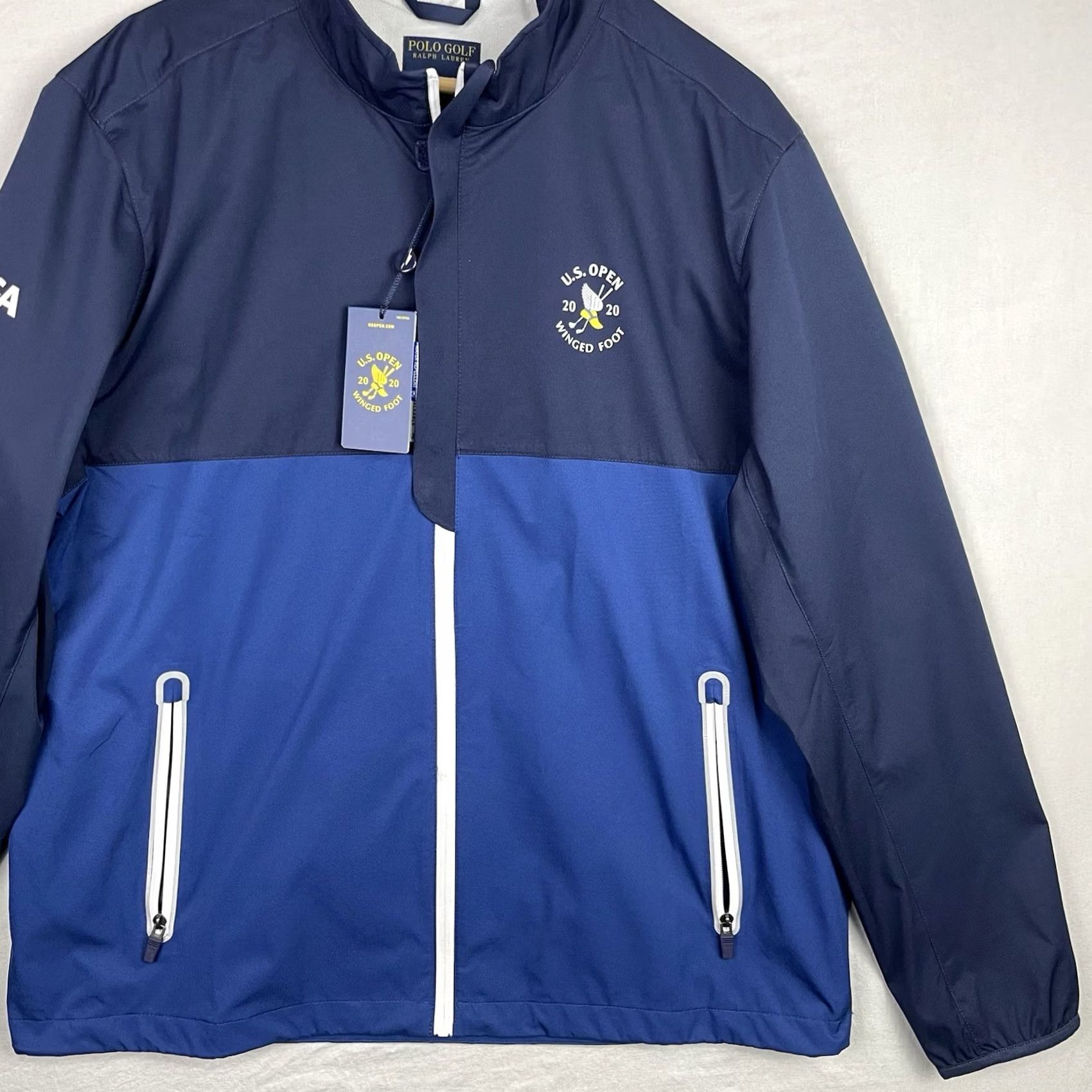 Polo Ralph Lauren Polo Ralph Lauren Jacket Mens Large Navy 2020 US Open Winged Foot Full Zip Golf Size US L / EU 52-54 / 3 - 3 Thumbnail