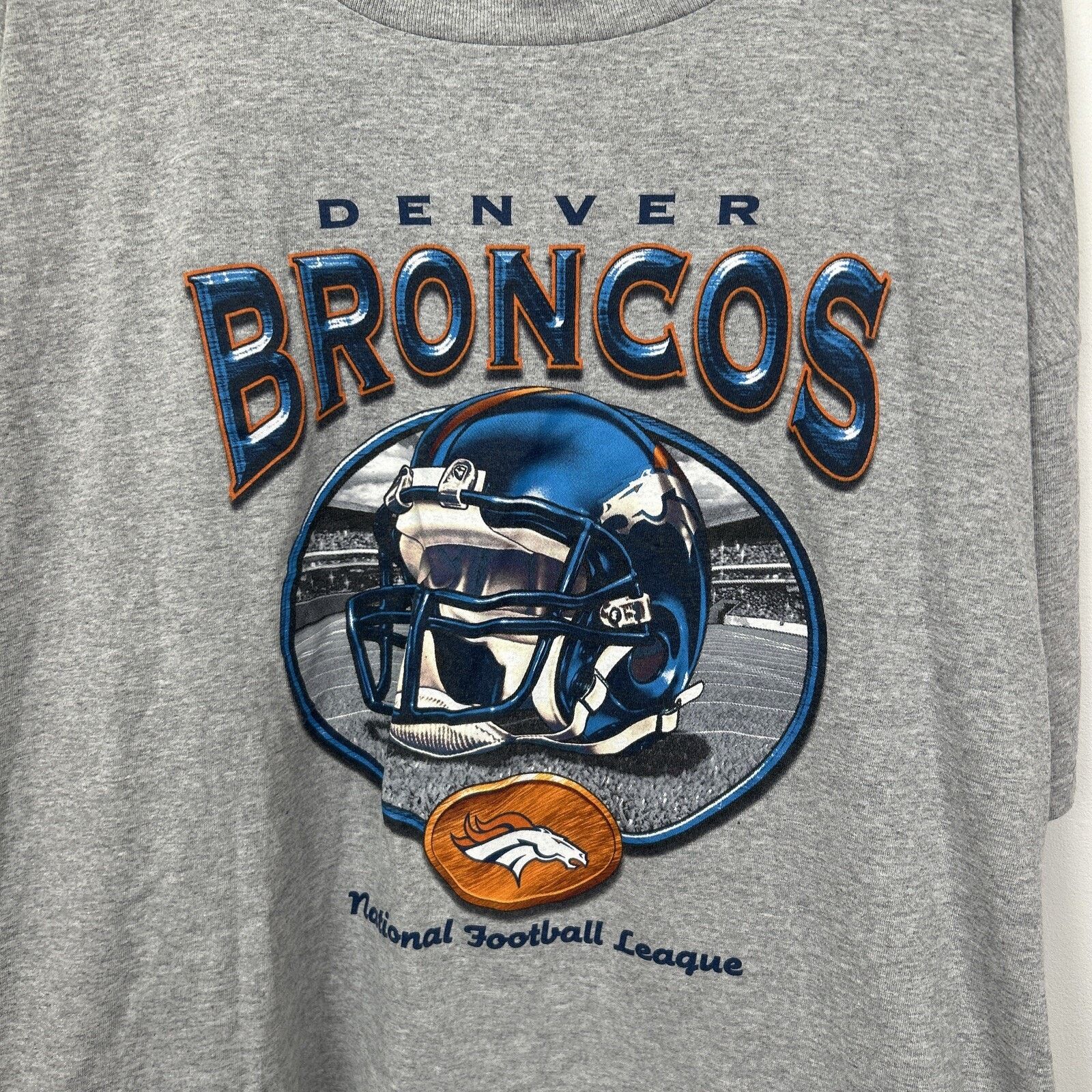 NFL Denver Broncos NFL Tag Grey Football T-Shirt Size 2XL Size US XXL / EU 58 / 5 - 2 Thumbnail