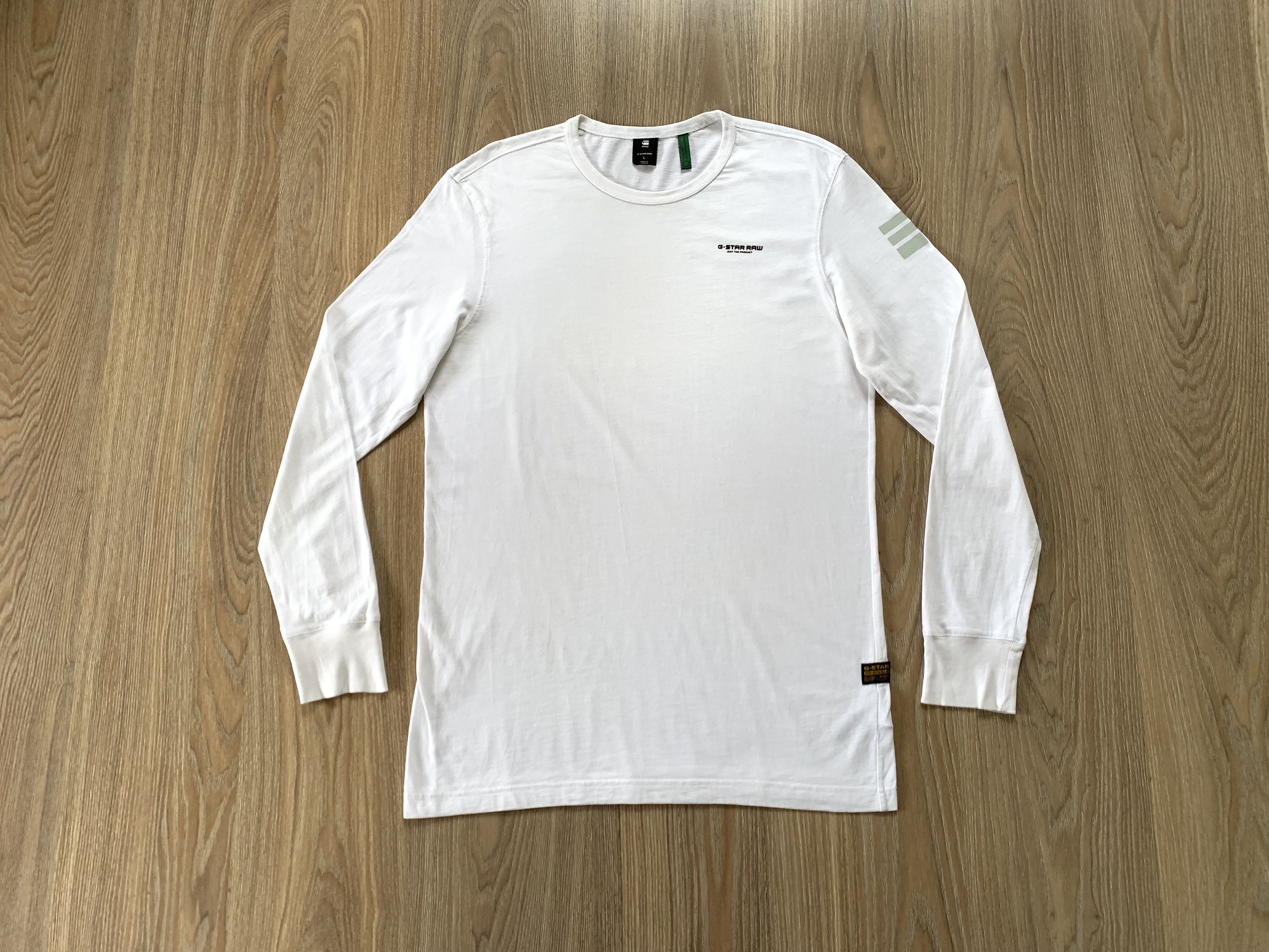 G-Star G Star Raw Basic White Long Sleeve T Shirt Size US L / EU 52-54 / 3 - 2 Thumbnail