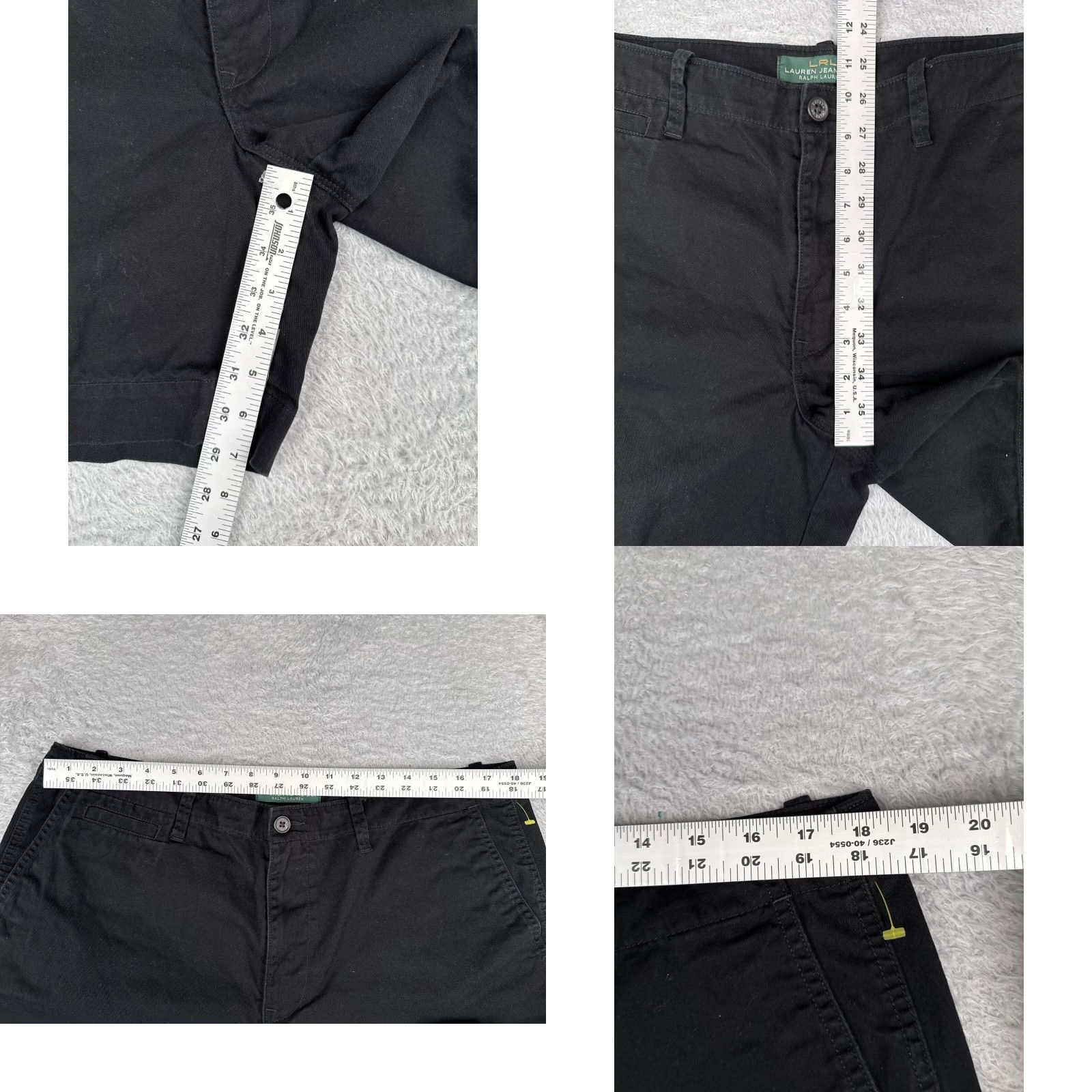 Ralph Lauren Lauren Ralph Lauren Shorts Women 16 Black Chino Twill Cotton Blend LRL Hike 36x7 Size 38" / US 16 / IT 52 - 8 Thumbnail