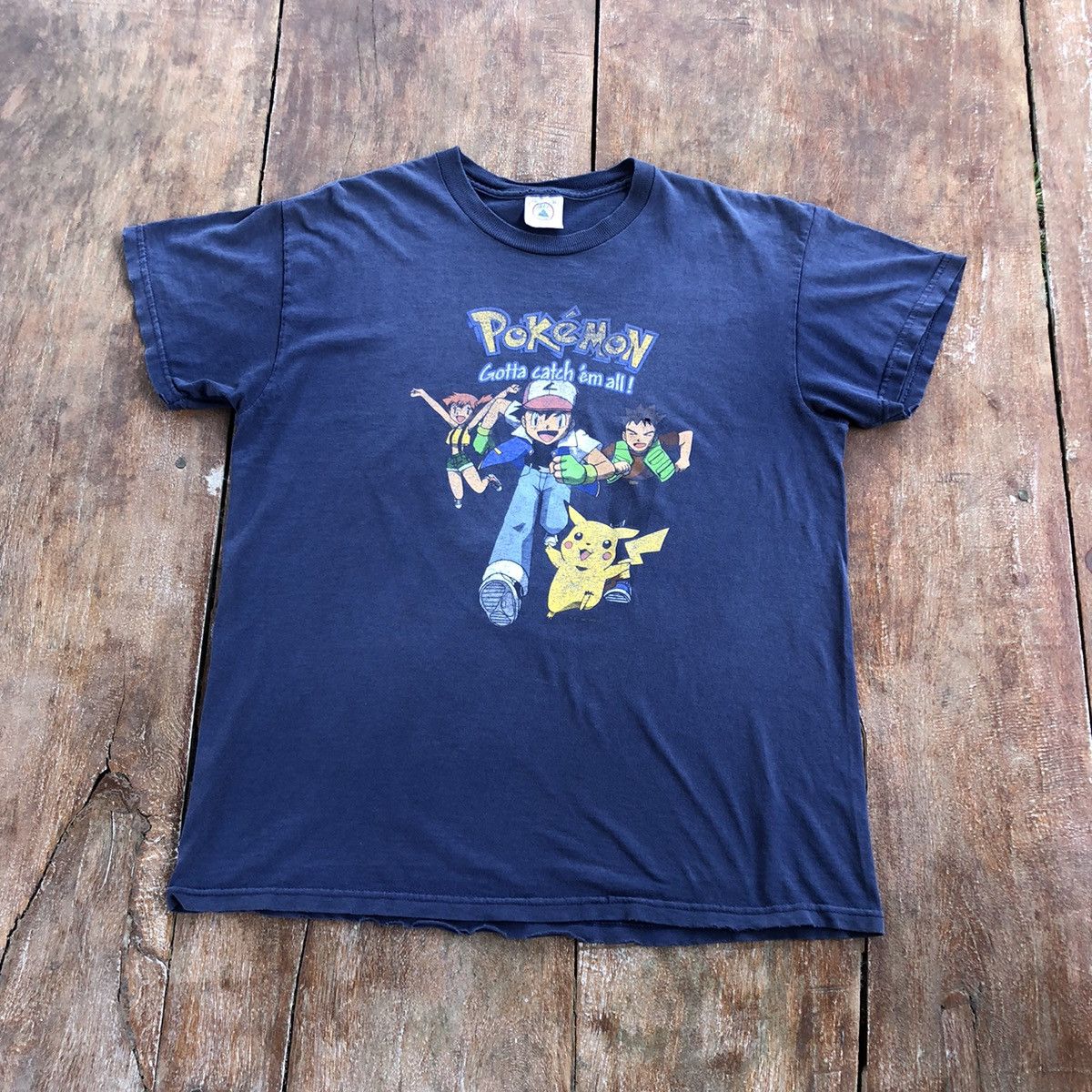 Anime Vintage 90s Pokemon Thrashed Faded Rare T Shirt Size US L / EU 52-54 / 3 - 2 Thumbnail