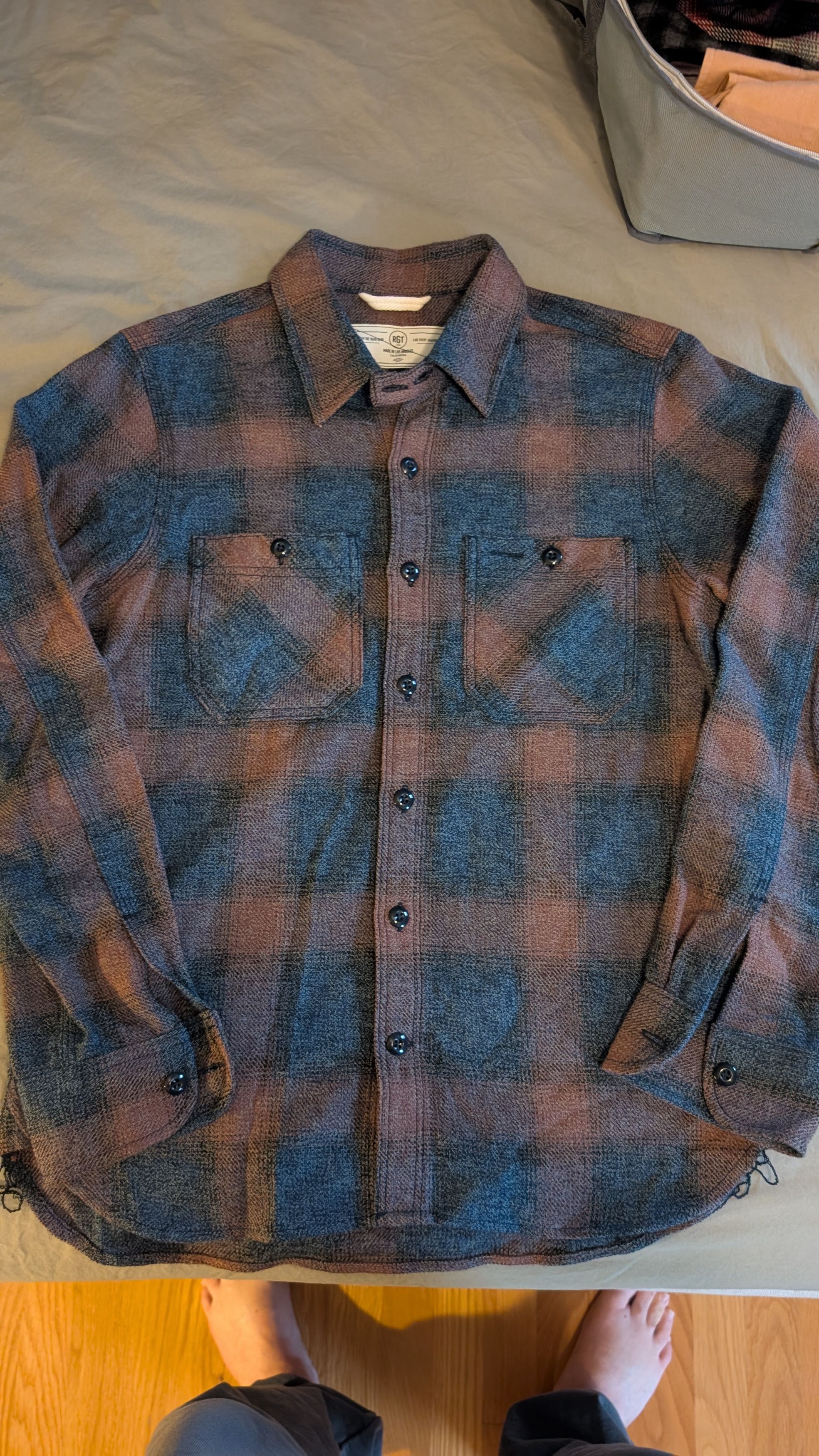 Rogue Territory Blue blush flannel work shirt Size US L / EU 52-54 / 3 - 1 Thumbnail