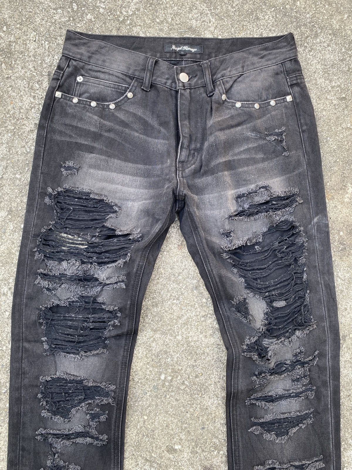 Japanese Brand Sex Pot Revenge Studded Distressed Design Denim Size US 30 / EU 46 - 3 Thumbnail