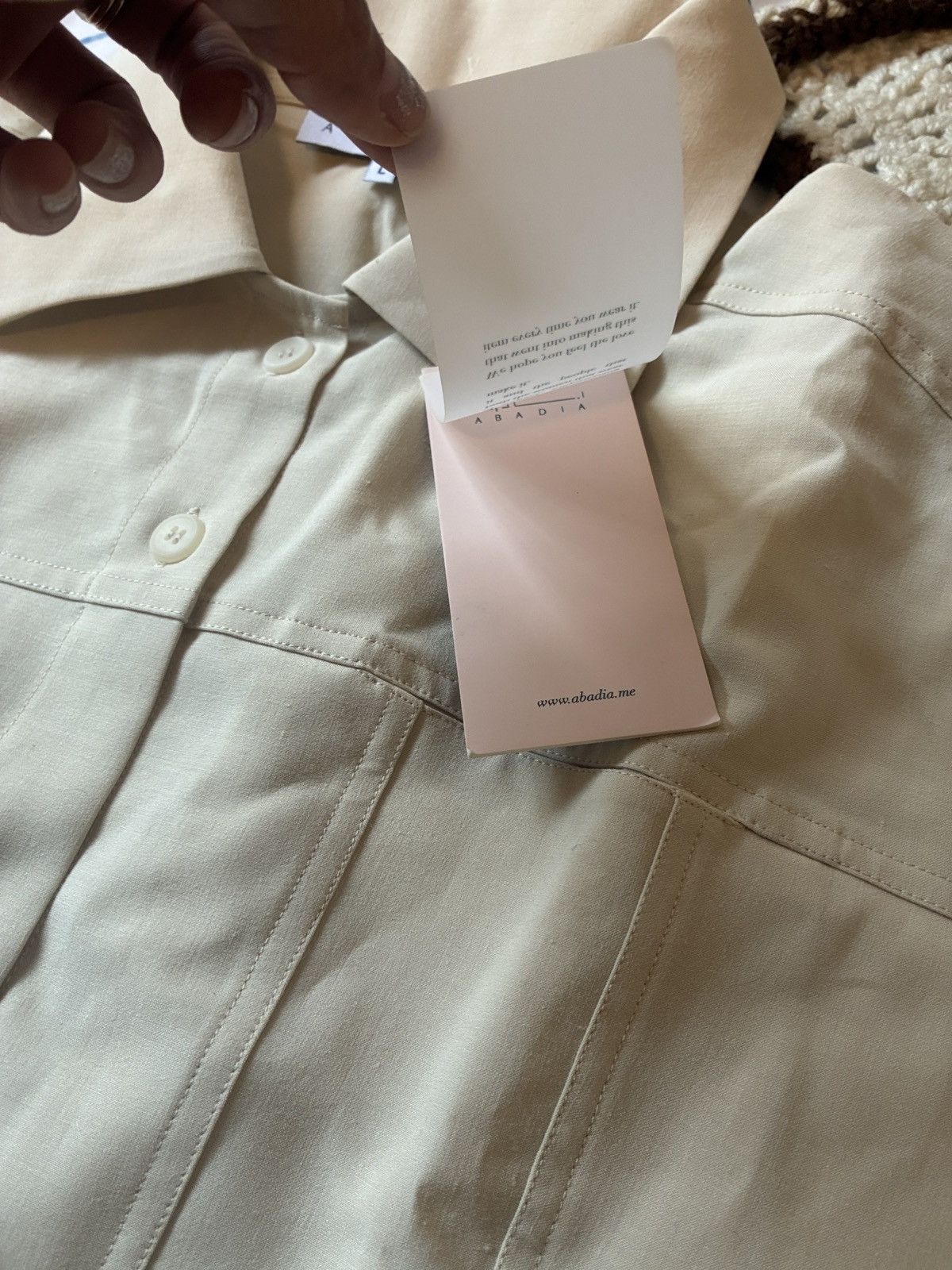 Other Abadia Ethnic Cream Button Up Shirt Size L / US 10 / IT 46 - 5 Thumbnail