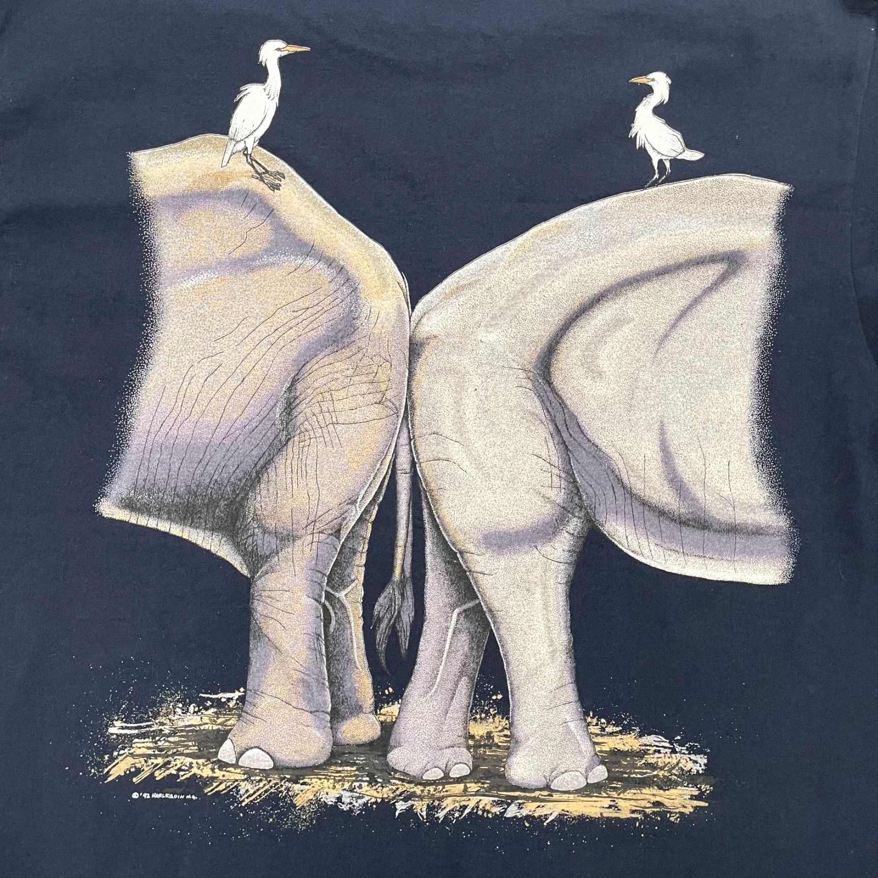 Vintage VINTAGE Turner Originals Elephant Shirt Adult XL Blue Solid Graphic 90s Wildlife Mens Size US XL / EU 56 / 4 - 4 Thumbnail