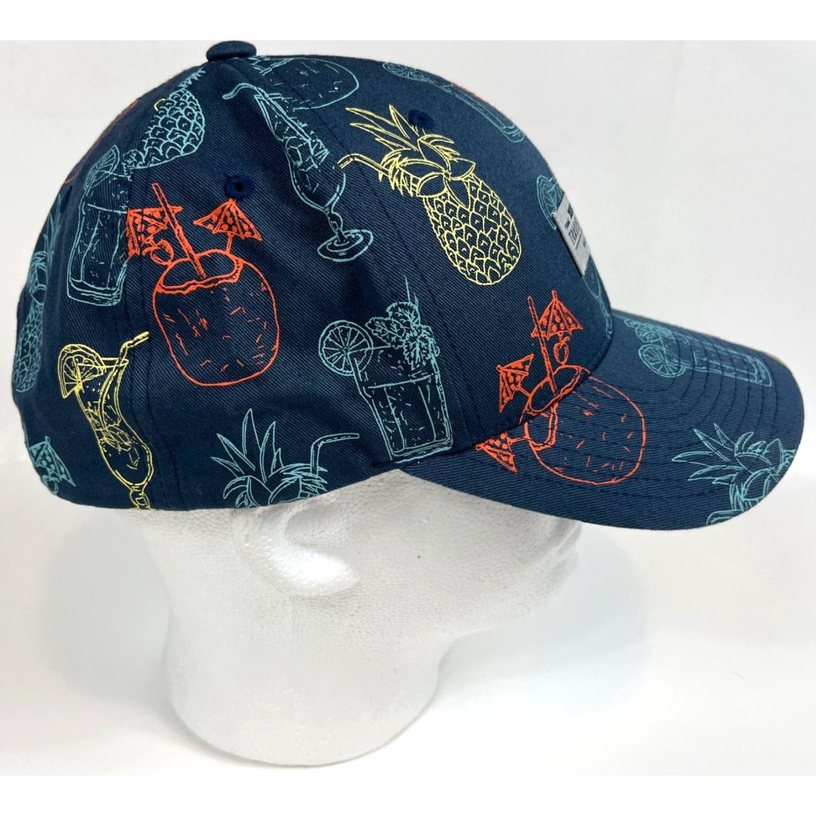 TravisMathew Travis Mathew Snapback Hat Multicolor Drink Cocktails All Over Print Men One Size Adjustable Cotton Baseball Cap Size ONE SIZE - 5 Thumbnail