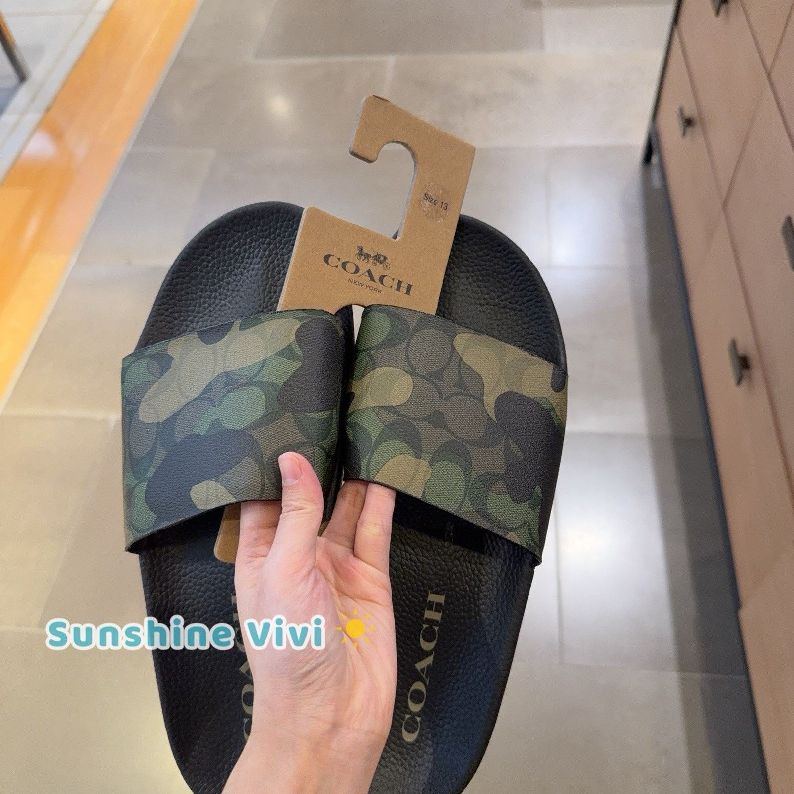 Coach NWT Coach Men's Slide In Camo Print Gunmetal/Green CO109 Size US 13 / EU 46 - 2 Thumbnail