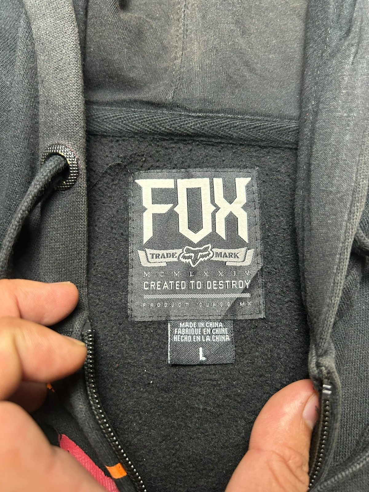 Fox Racing Vintage Fox Racing Y2K Zip hood Hoodie Sweatshirt Big Logo Size US L / EU 52-54 / 3 - 7 Thumbnail