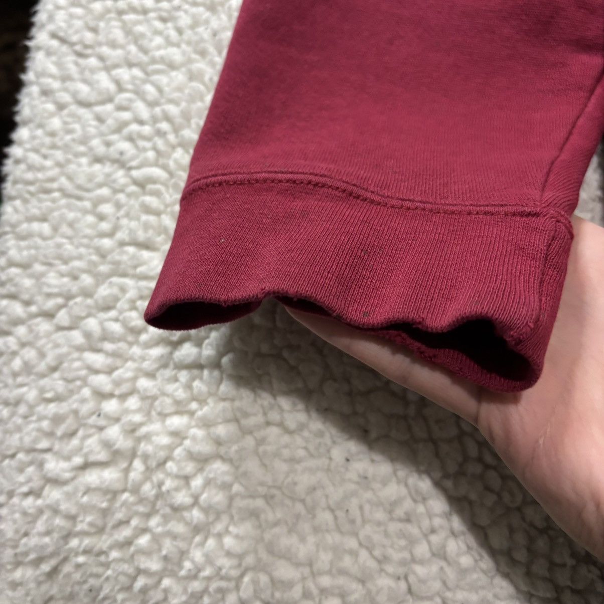 Vintage Vintage 90s Burgundy Oklahoma College Hoodie - M Size US M / EU 48-50 / 2 - 3 Thumbnail