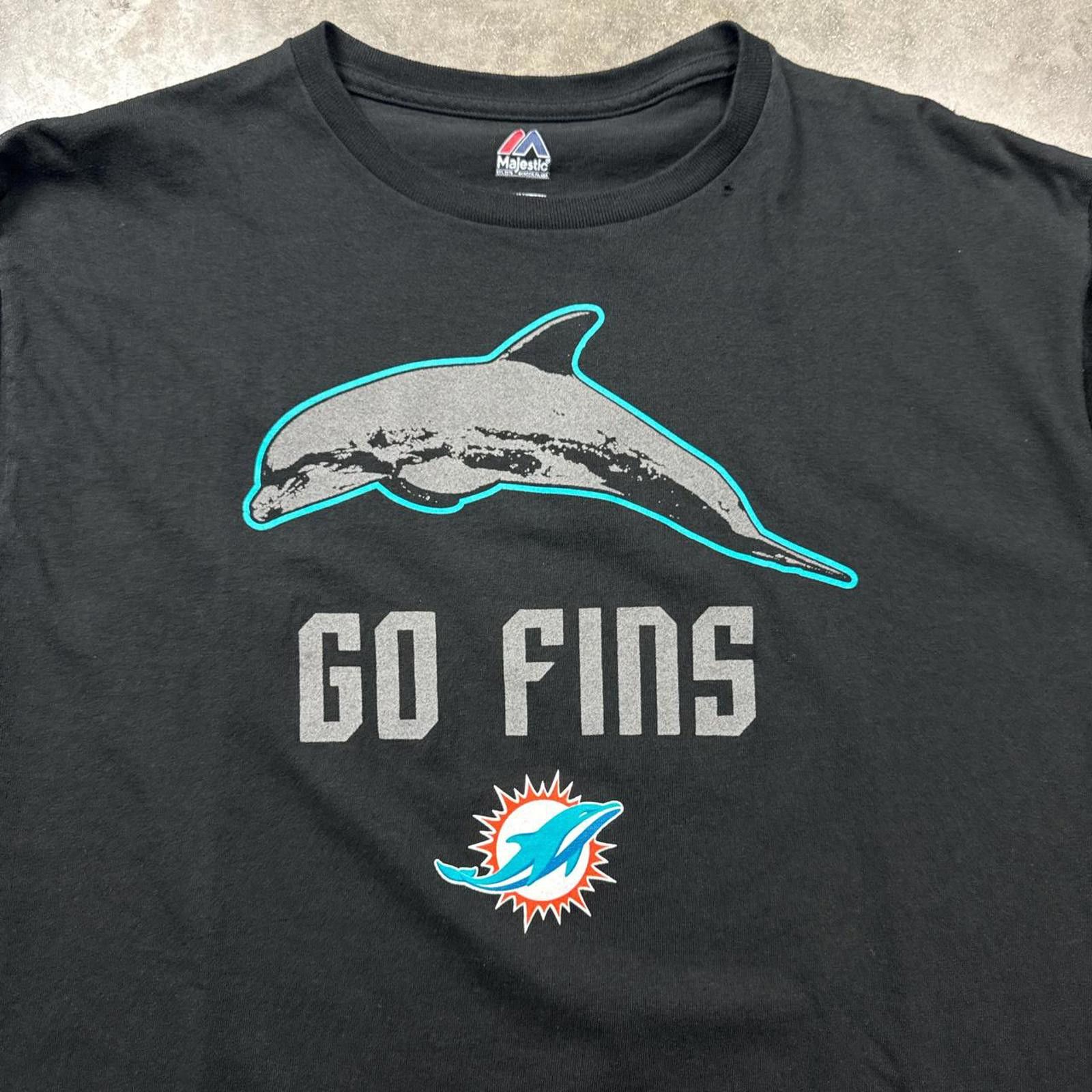 Other Majestic NFL Miami Dolphins “Go Fins” Long Sleeve T-Shirt Size US XL / EU 56 / 4 - 3 Thumbnail