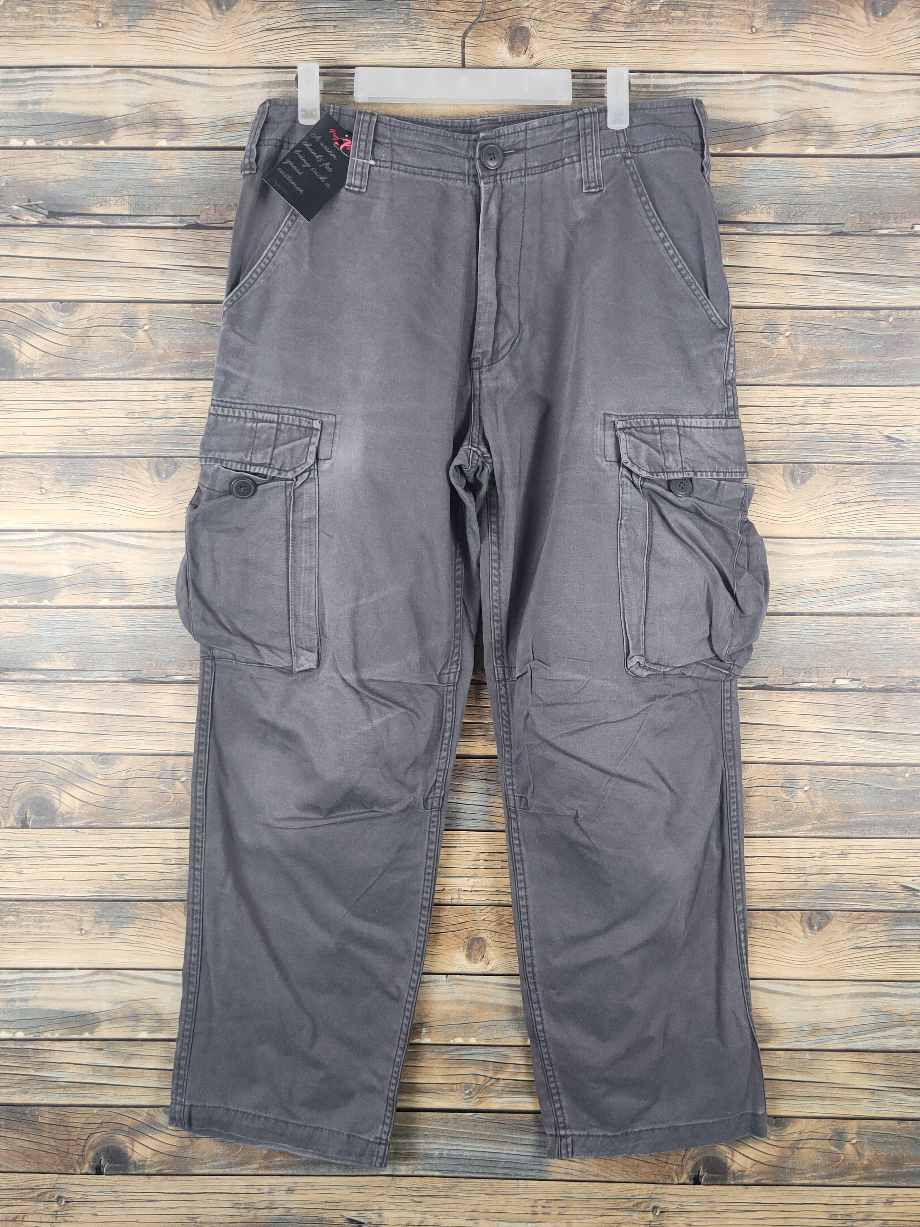 Japanese Brand DL Freaks Wear Dark Gray Multipocket Cargo Pants #46-048 Size US 32 / EU 48 - 1 Thumbnail