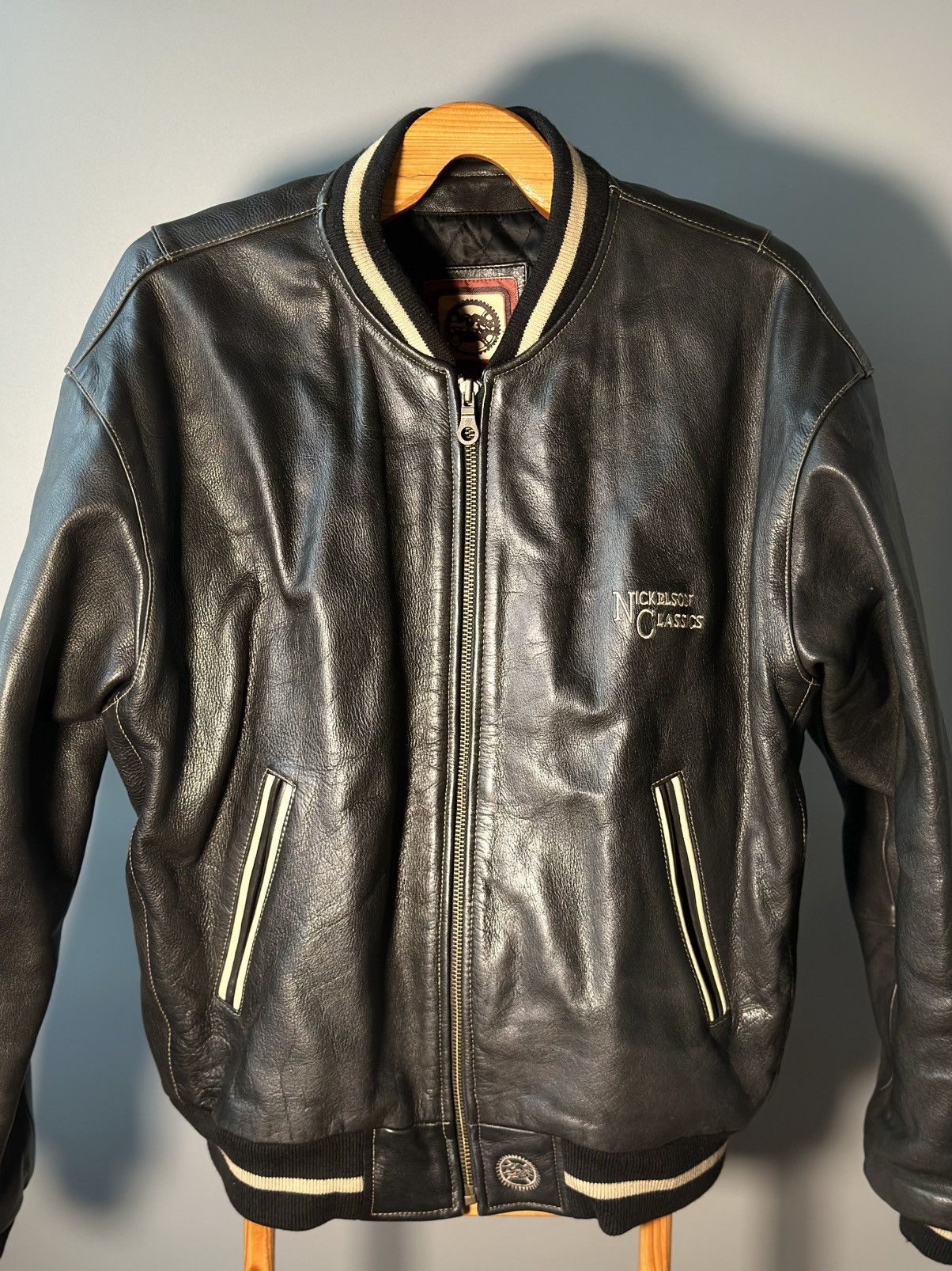 Vintage Nickelson Classic vintage leather jacket made in Asia Size US XL / EU 56 / 4 - 2 Thumbnail