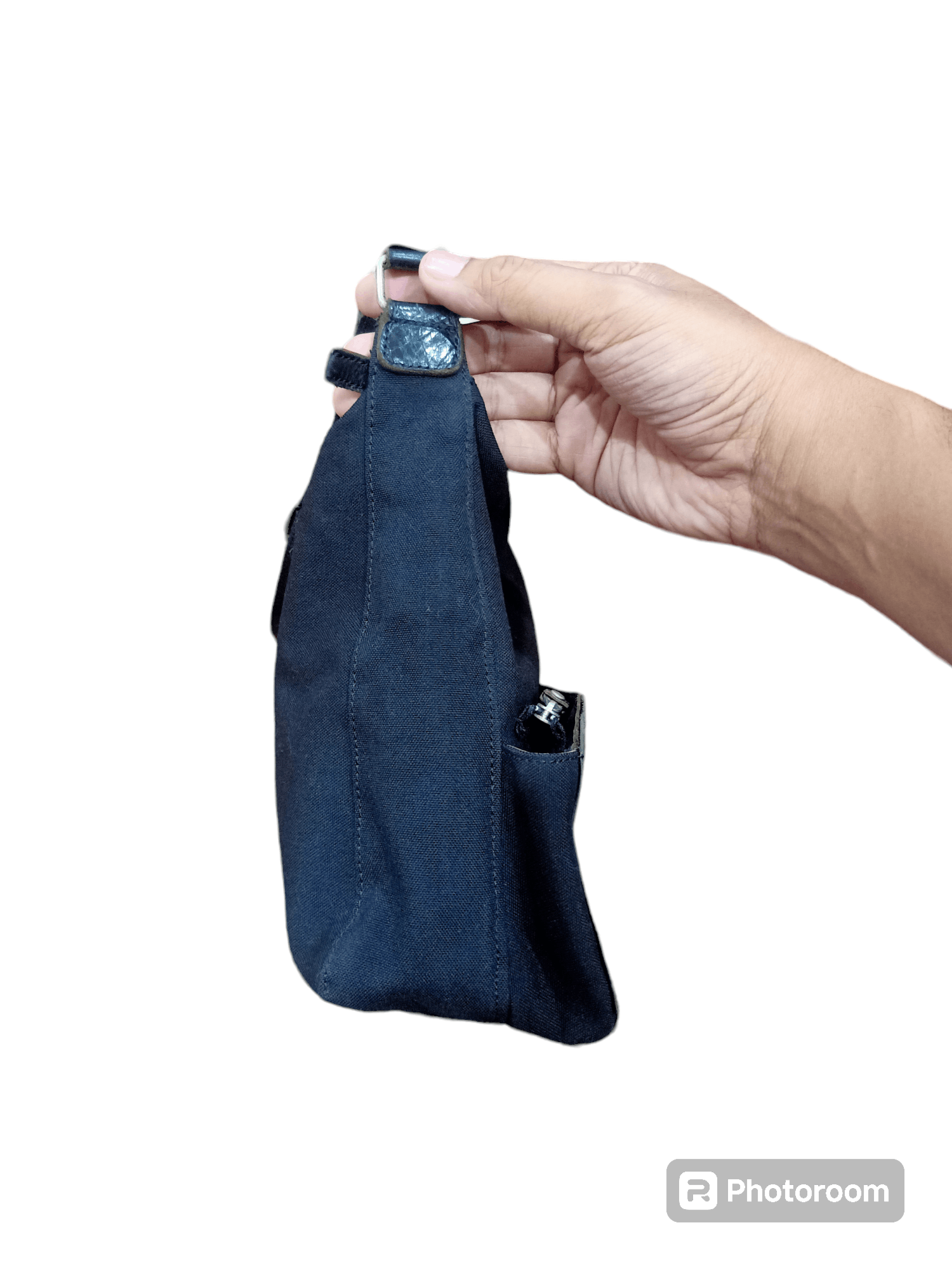 Y's × Yohji Yamamoto Y'saccs Leather Canvas Sling Bag Size ONE SIZE - 7 Thumbnail