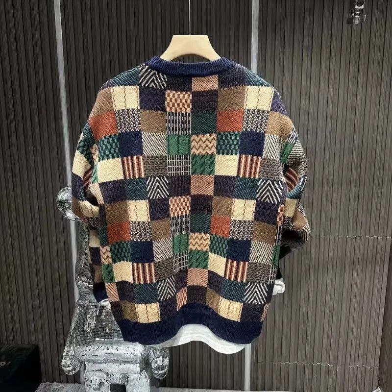 Japanese Brand Plaid Simplicity Trend Temperament Knitting Top Sweater Size US M / EU 48-50 / 2 - 2 Thumbnail