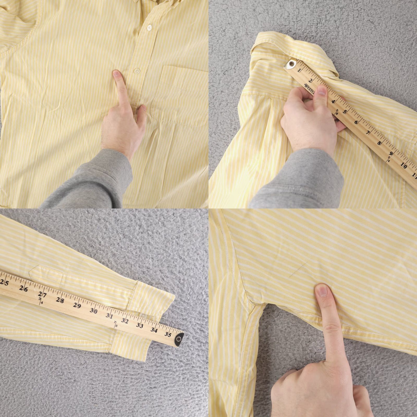 Abercrombie & Fitch Abercrombie Shirt Mens M Yellow Retro Long Sleeve Button-Up Baggy Size US M / EU 48-50 / 2 - 8 Thumbnail