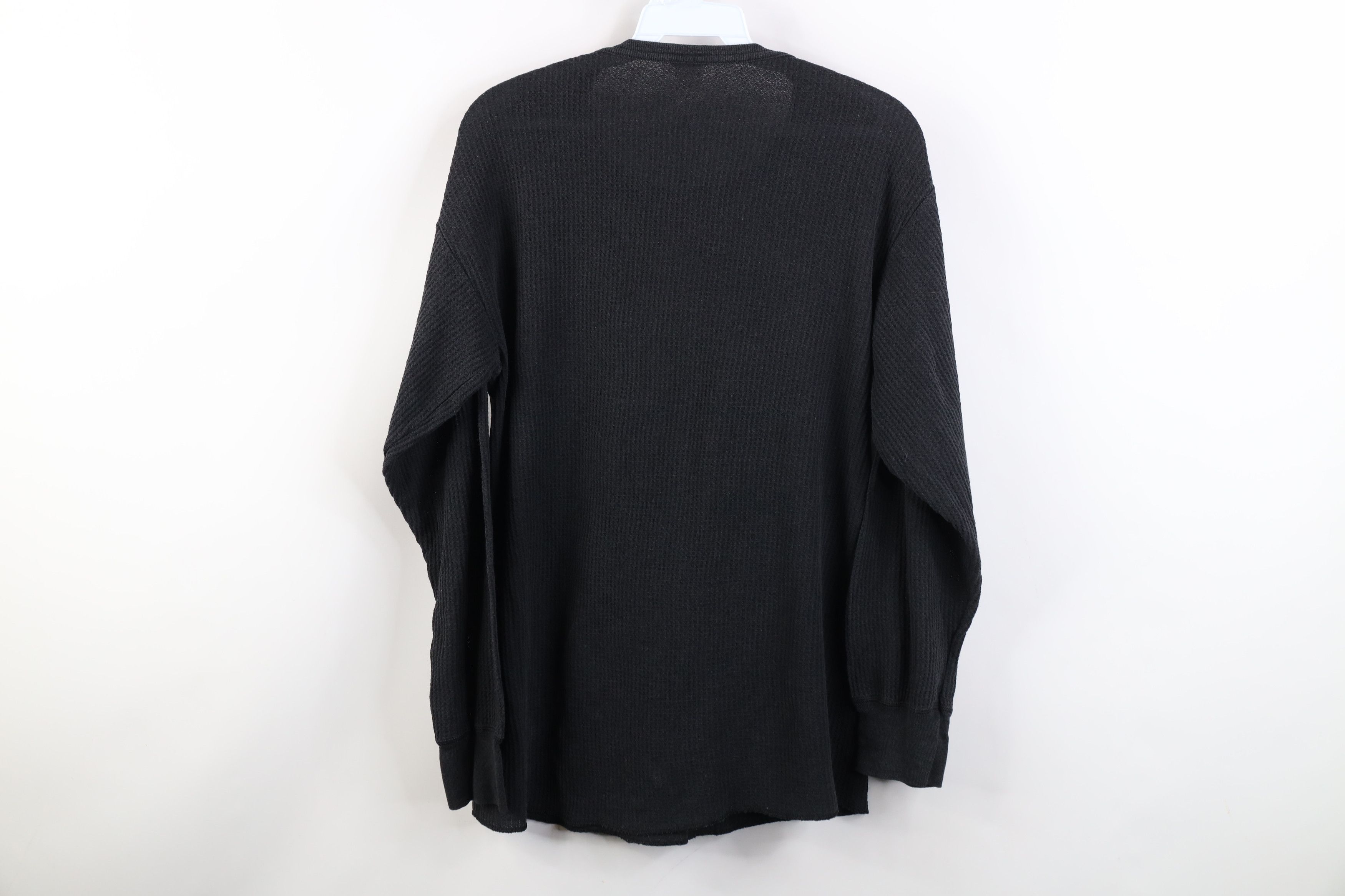 Vintage Vintage 90s Streetwear Thermal Waffle Knit T-Shirt Black Size US XL / EU 56 / 4 - 9 Thumbnail