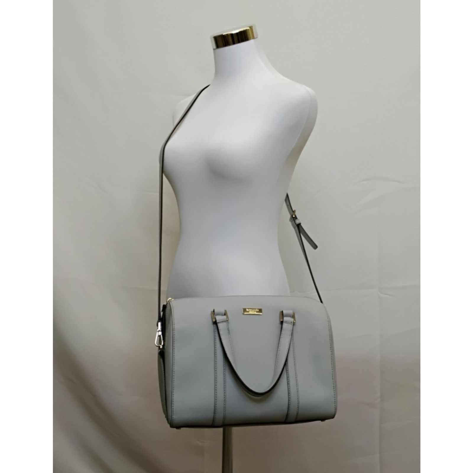 Kate Spade Kate Spade Dome Handbag Gray Pebbled Leather Purse Crossbody Size ONE SIZE - 2 Thumbnail