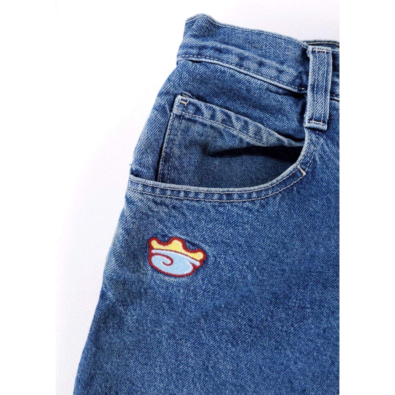JNCO JNCO VTG 90s Ark Made in USA Baggy Skater Jeans Mens 31 Inseam 28.5 Blue Wide-Leg N/A? Size US 31 - 4 Thumbnail