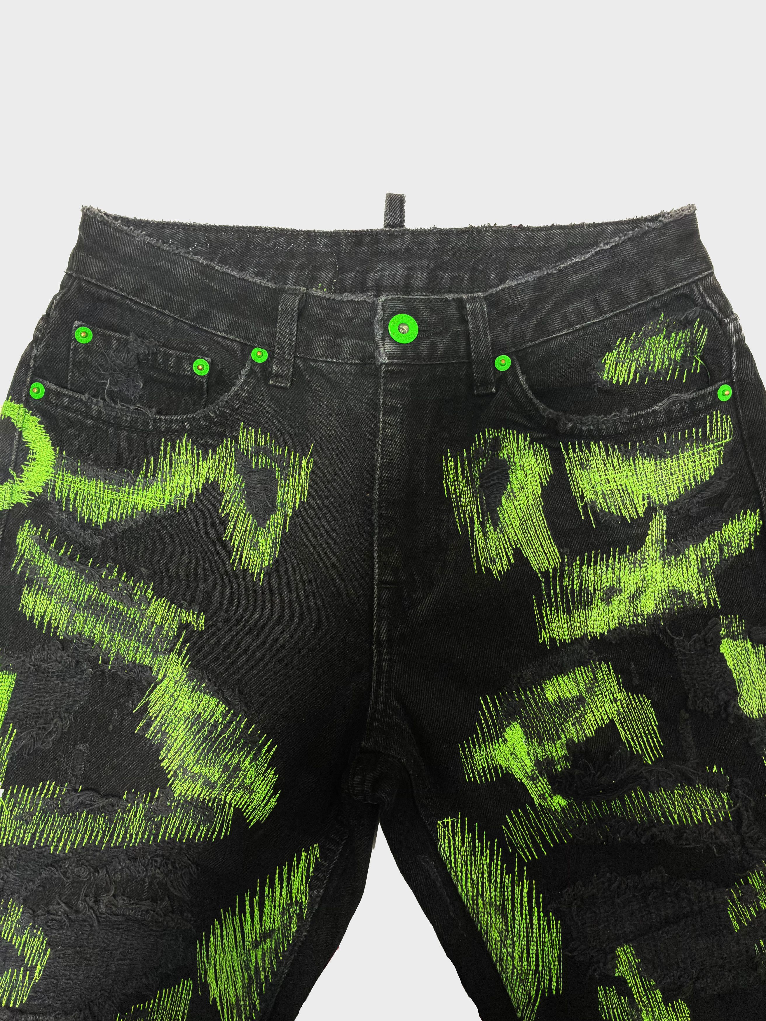 Endless Less Black/Neon Denim Size US 26 / EU 42 - 4 Thumbnail