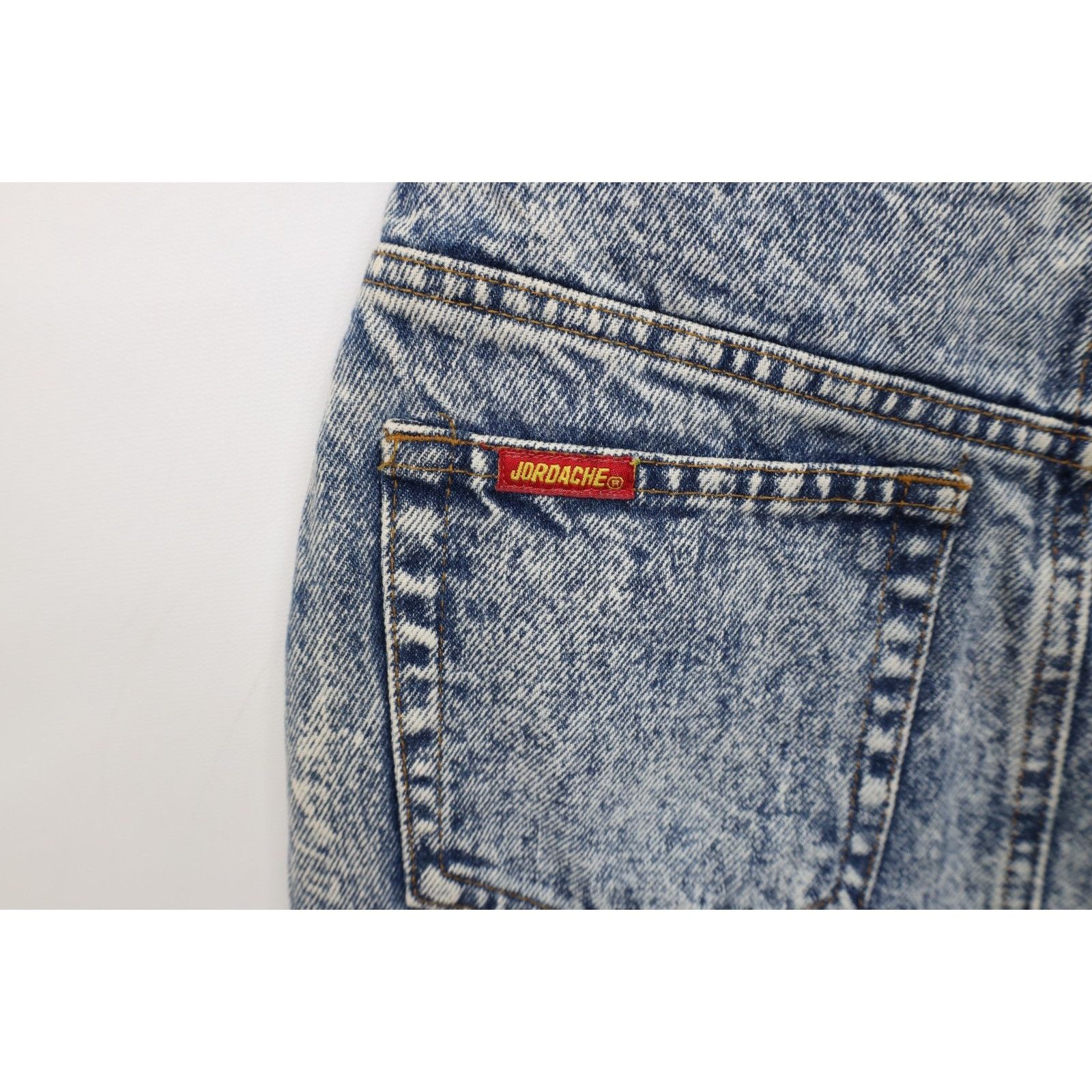 Vintage Vintage 90s Streetwear Distressed Acid Wash Denim Jean Skirt Size 28" / US 6 / IT 42 - 14 Thumbnail