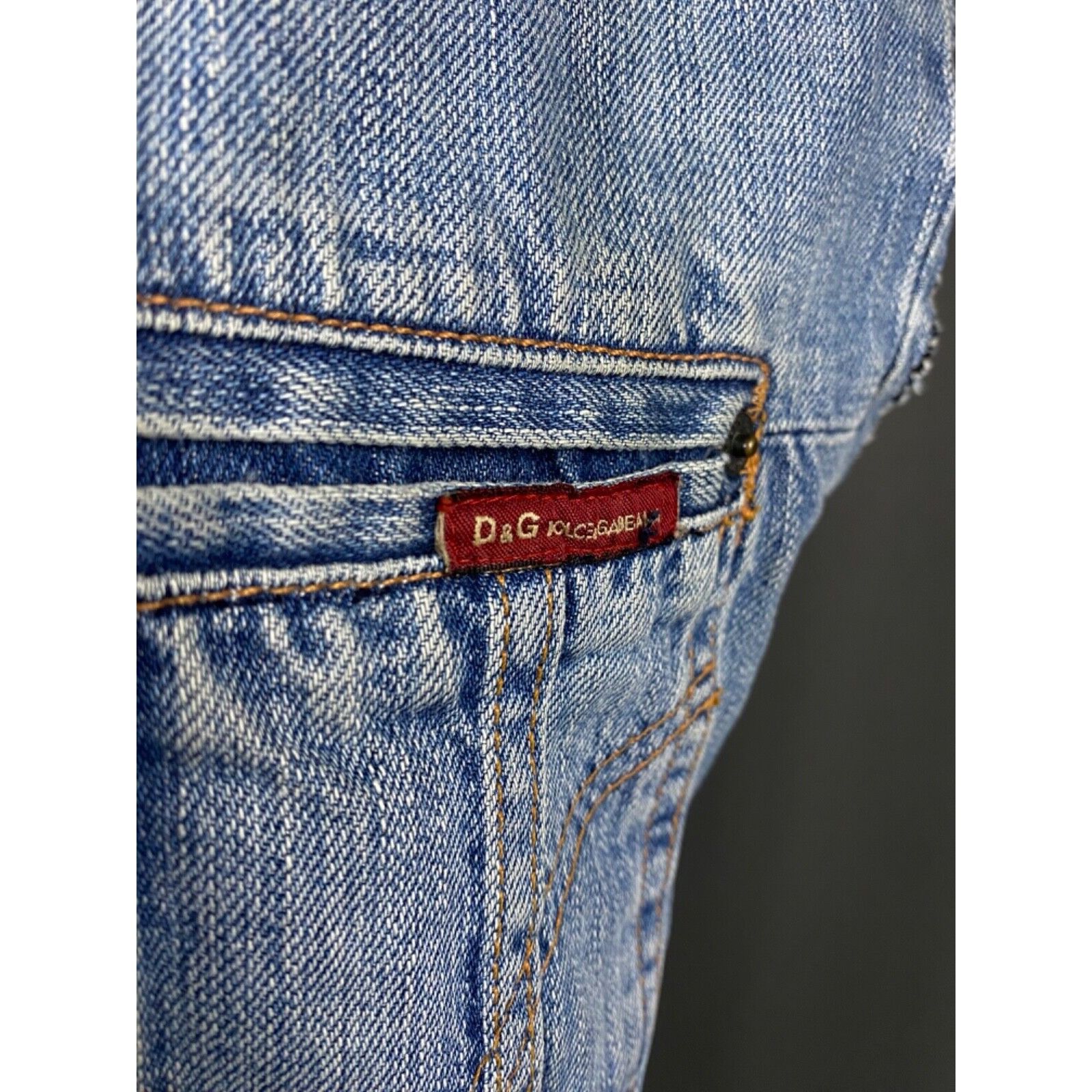 Dolce & Gabbana RARE! Dolce&Gabbana Vintage Men's Blue Denim Vest Size 40/54 Size US L / EU 52-54 / 3 - 7 Thumbnail